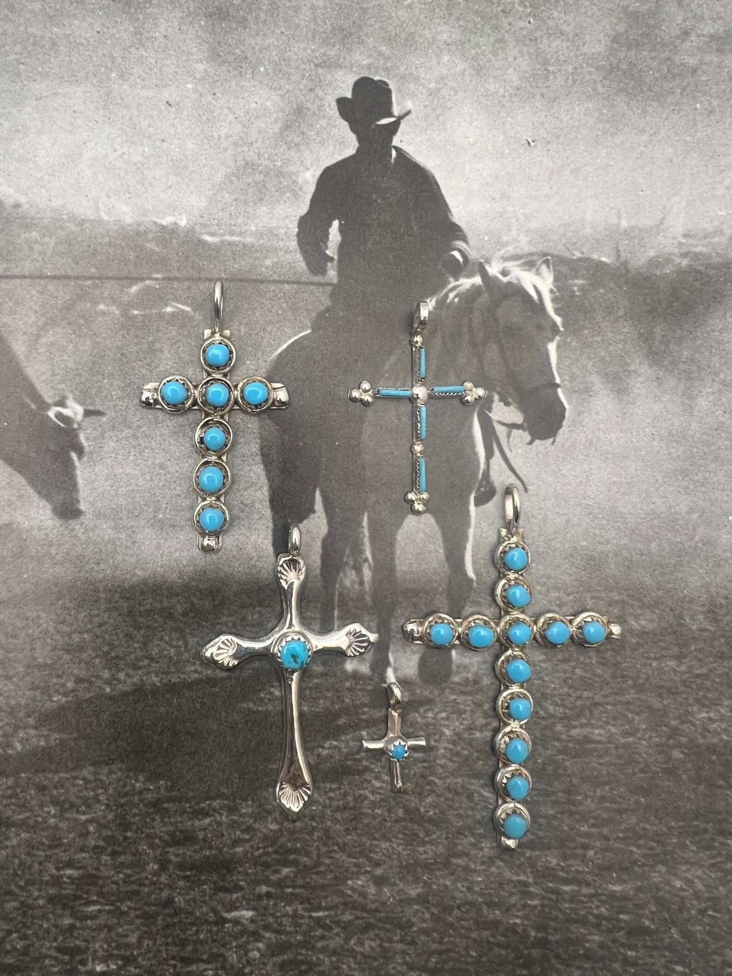 Zuni Needlepoint Turquoise Cross