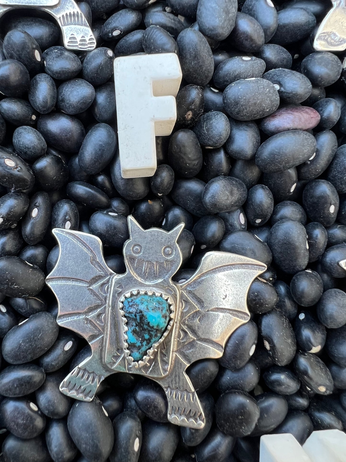Turquoise Bat Pendant
