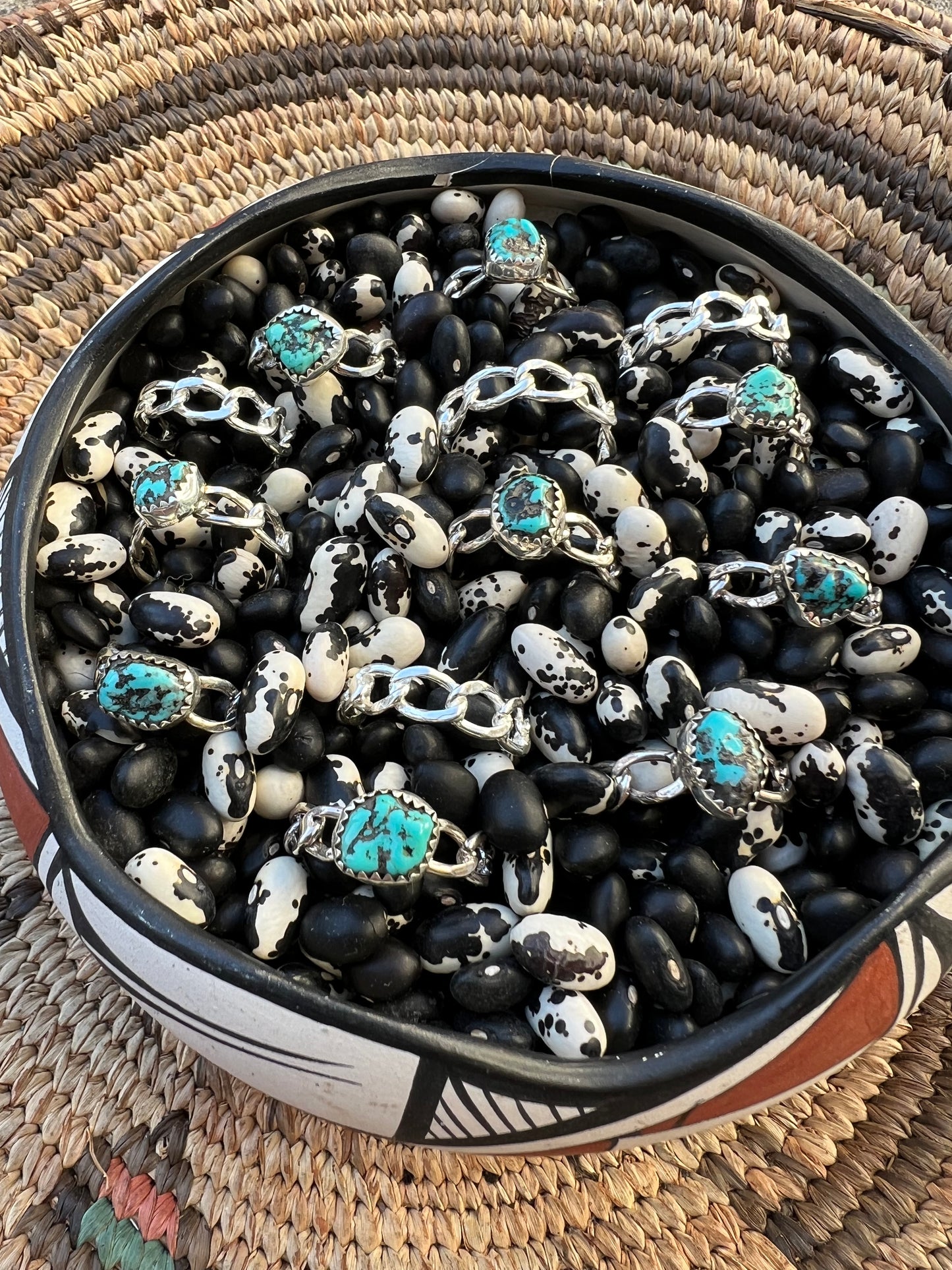 Turquoise Chain Link Ring