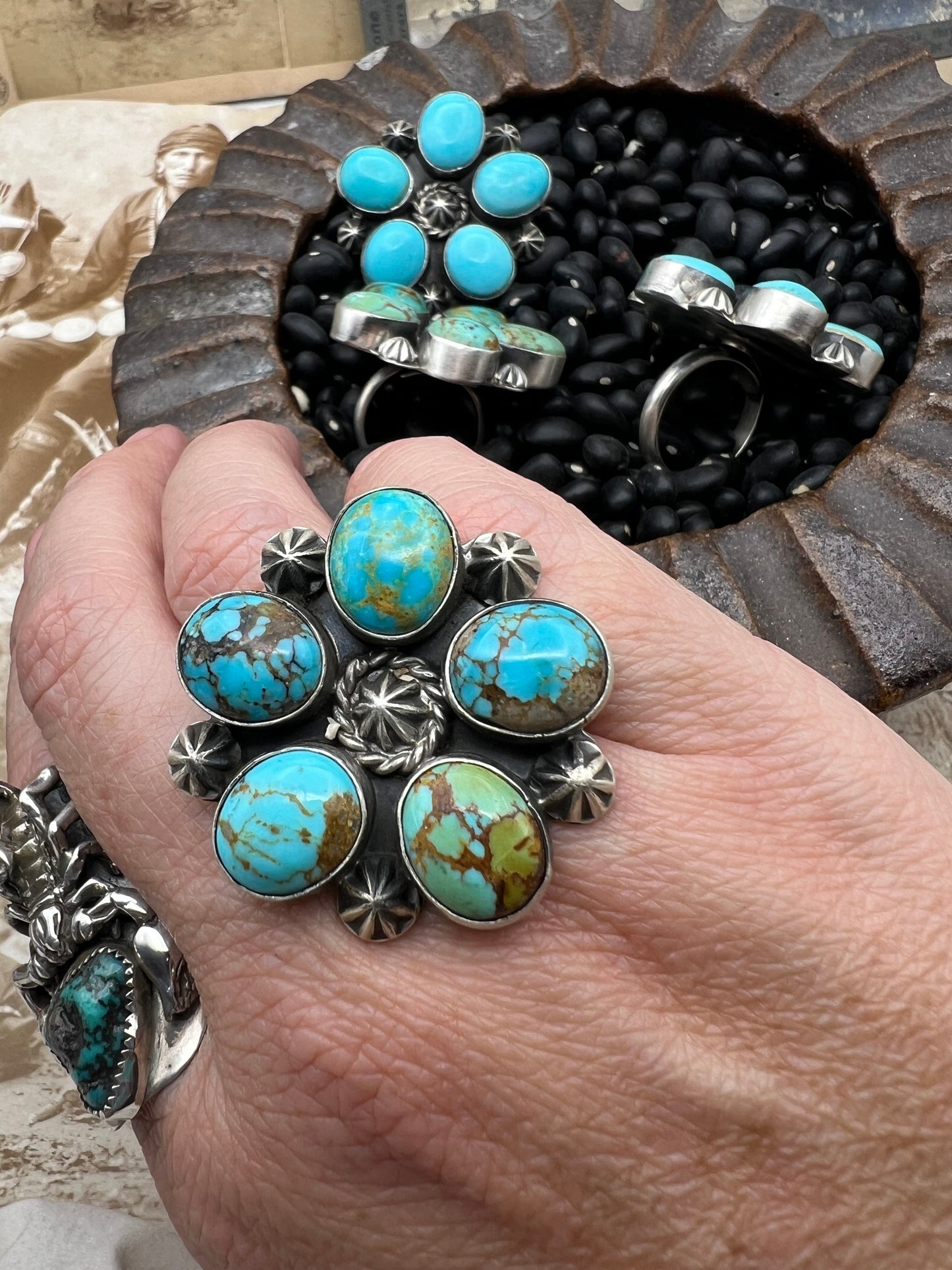Sunflower Kingman Turquoise Ring