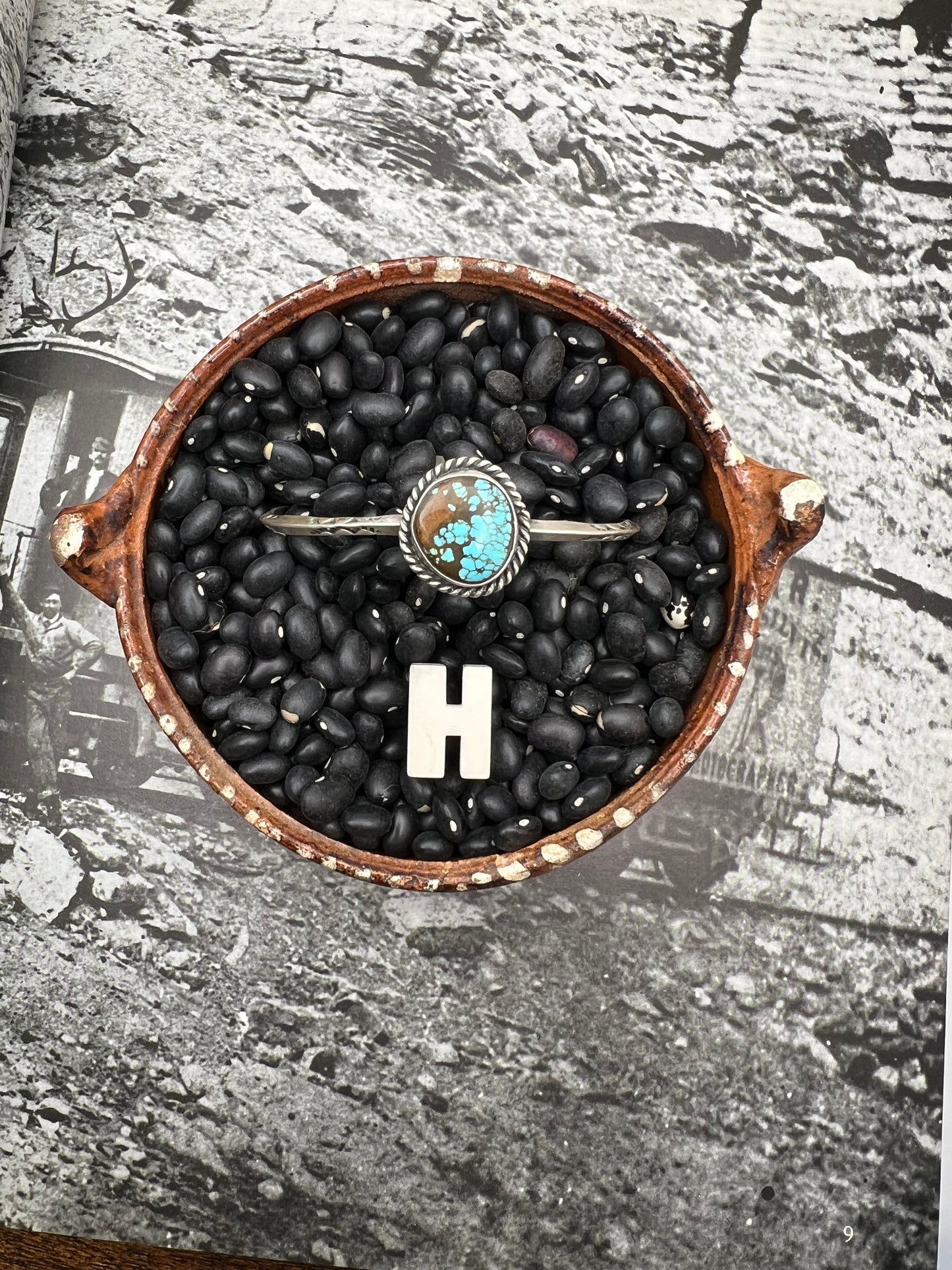 Turquoise Stamped Cuff