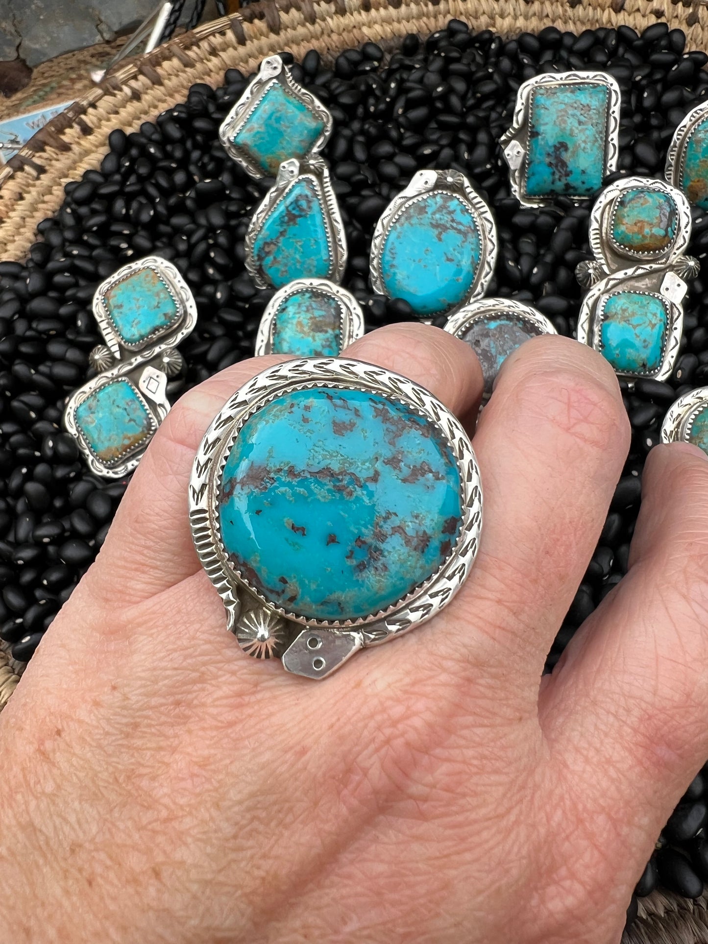 Large Turquoise Snake Ring