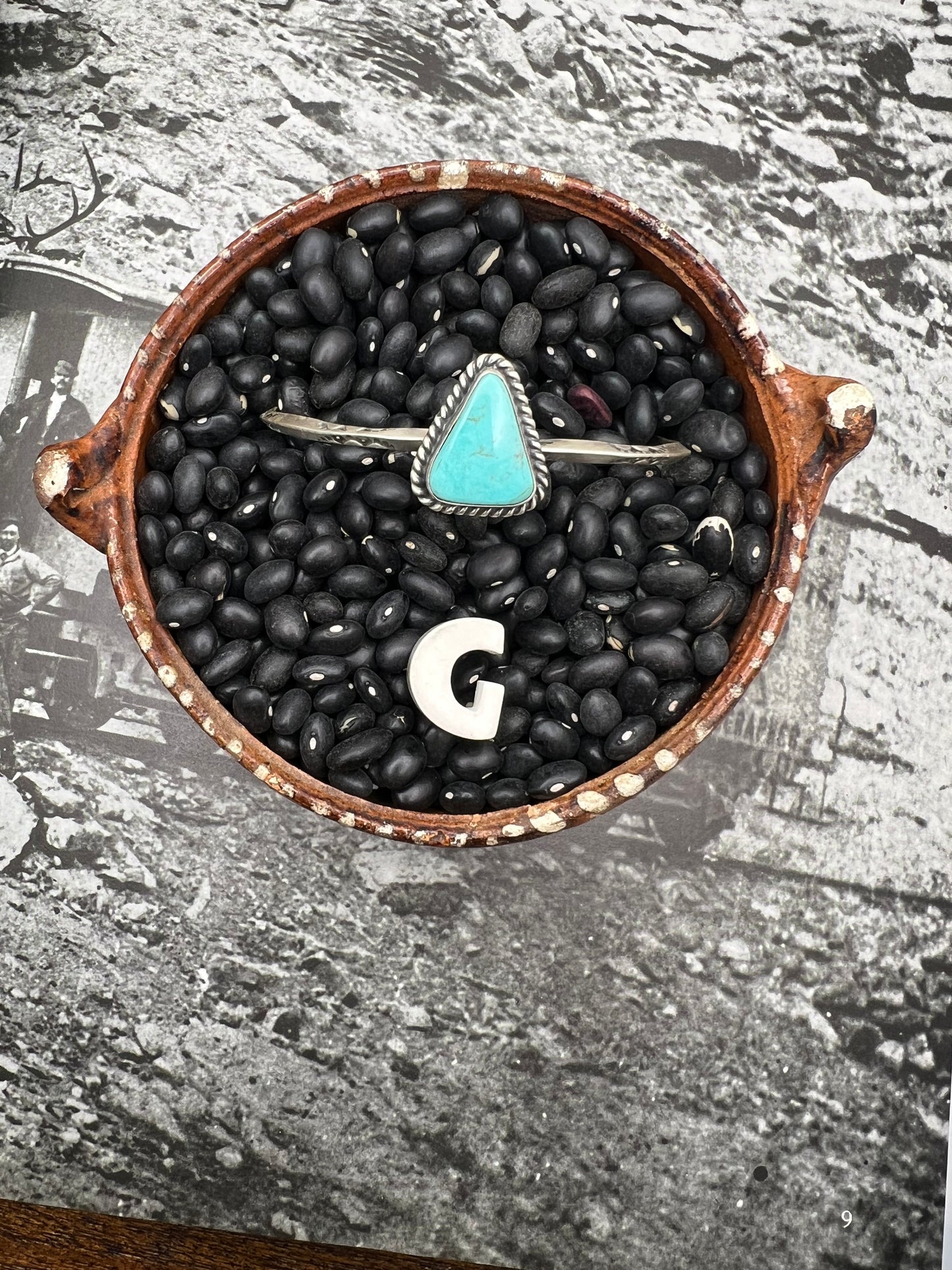 Turquoise Stamped Cuff