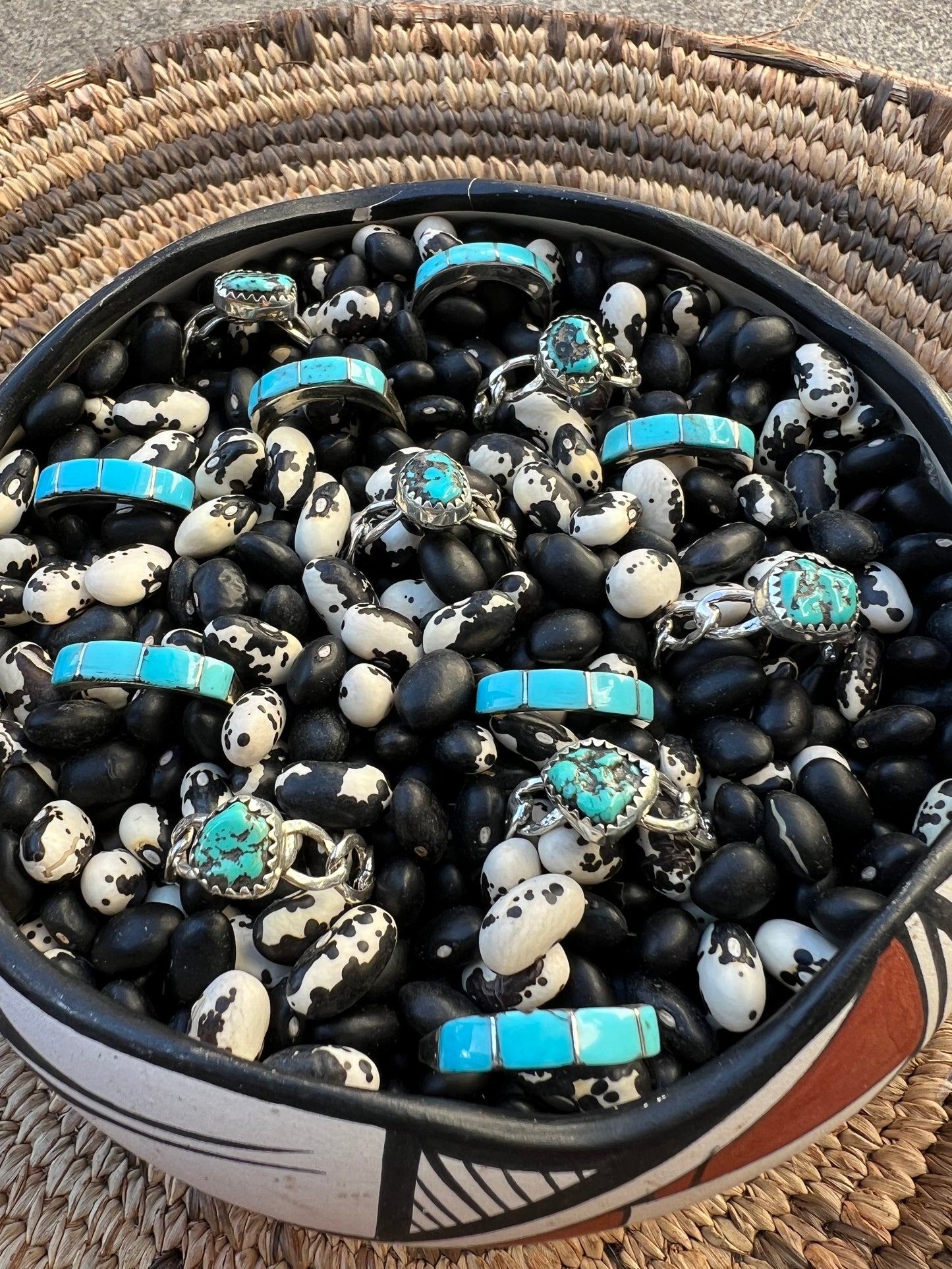 Turquoise Chain Link Ring