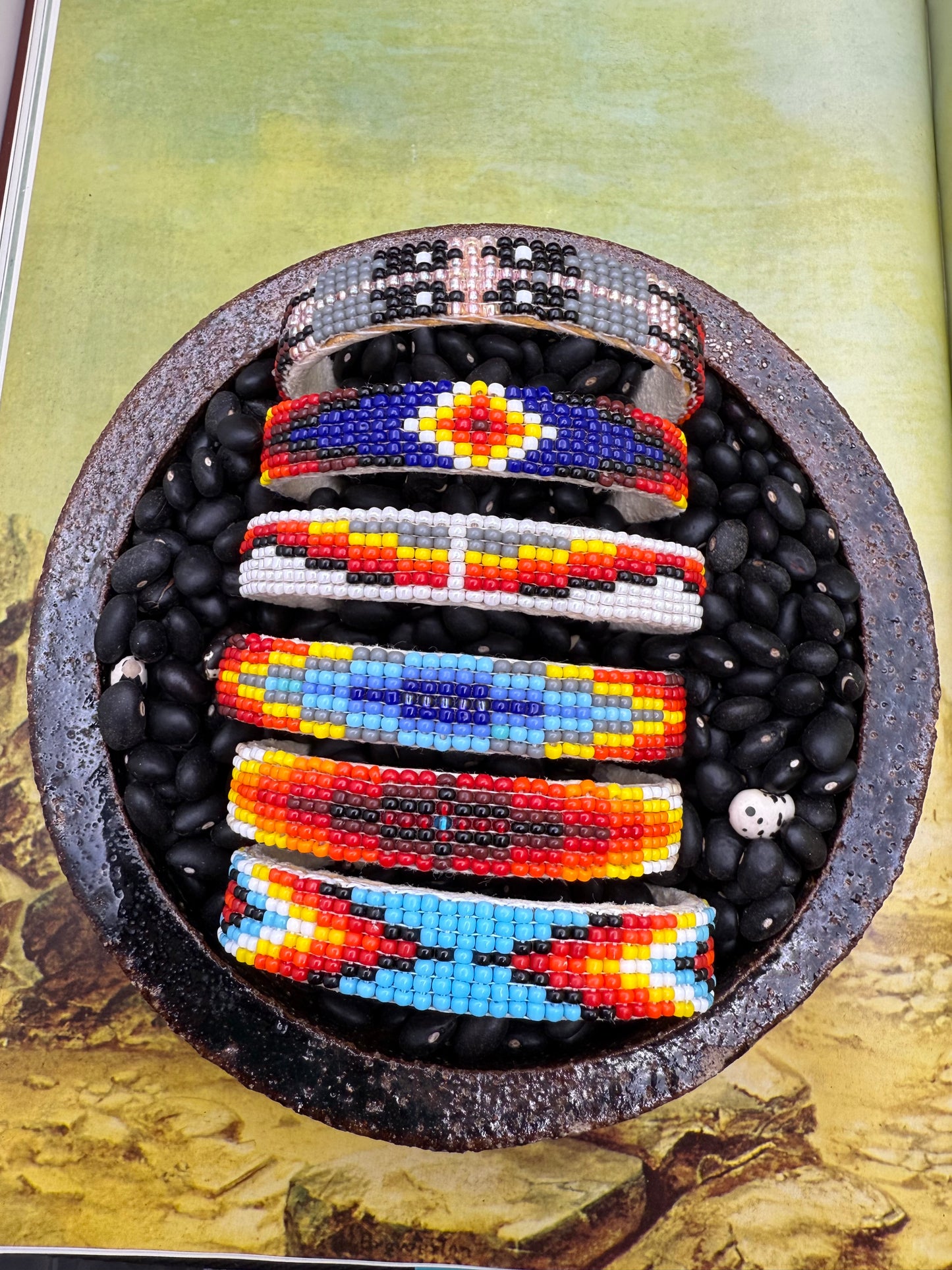 Native American Hand Beaded cuffs