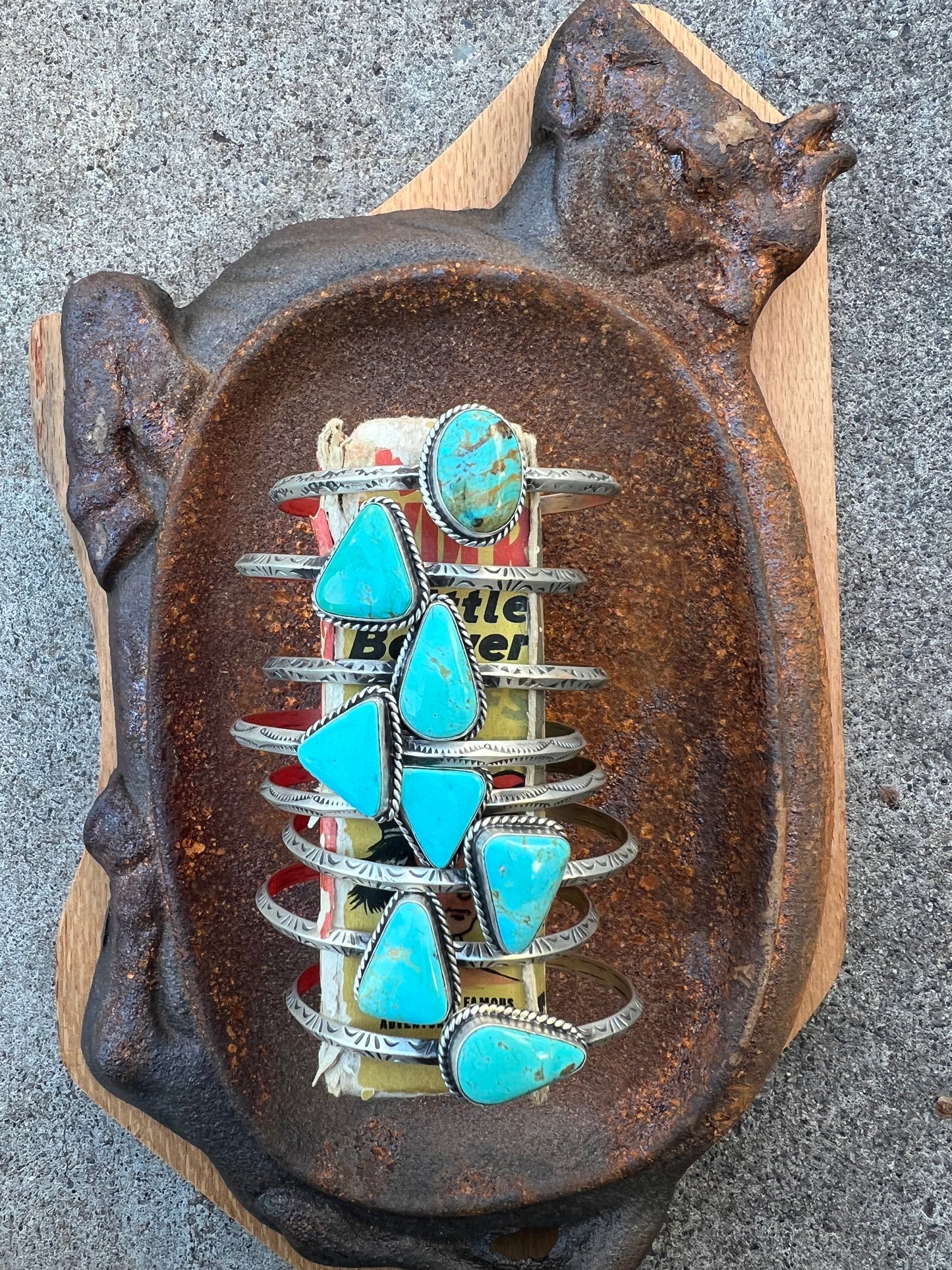 Turquoise Stamped Cuff