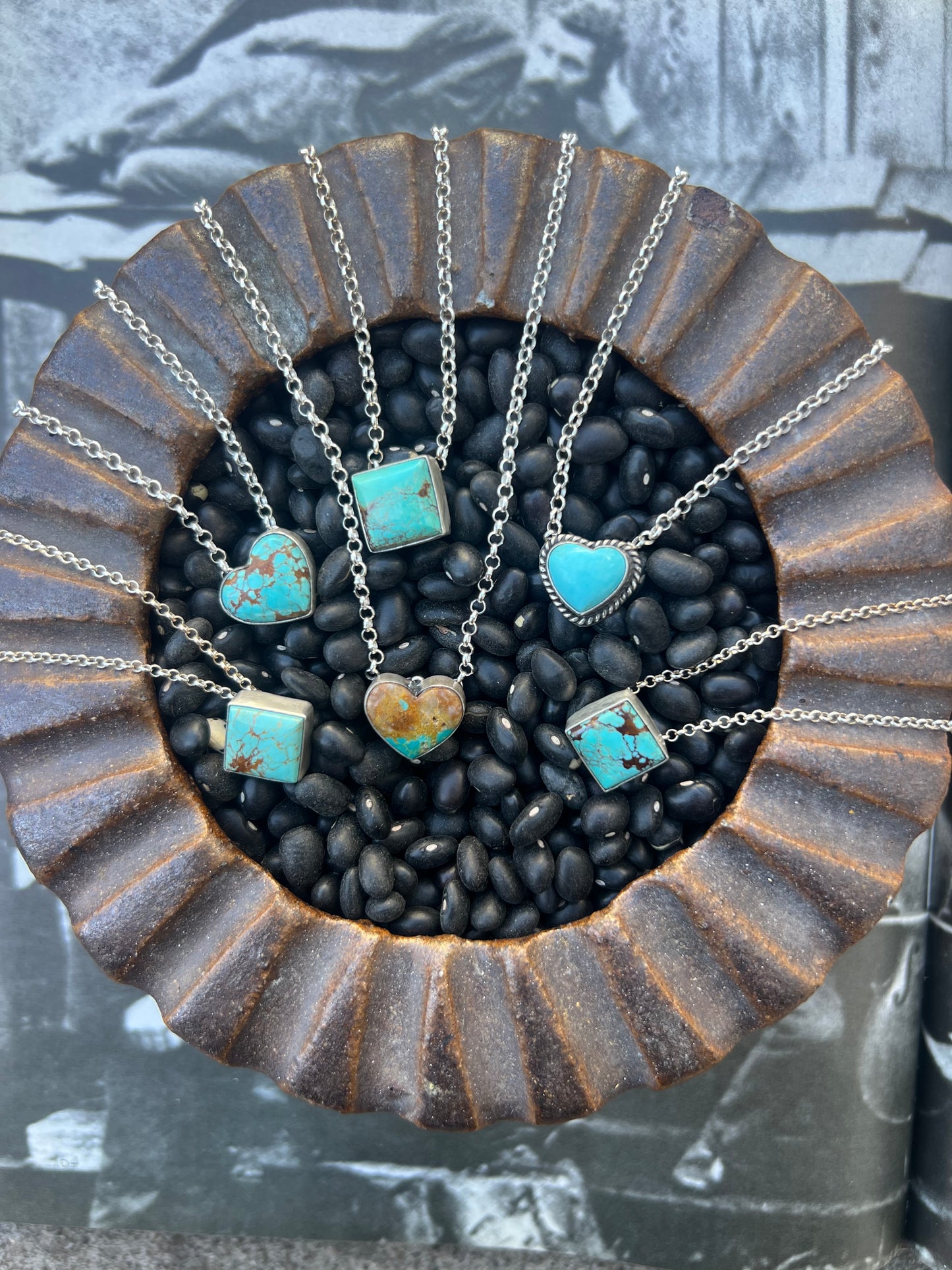 Turquoise Floating Heart Necklace