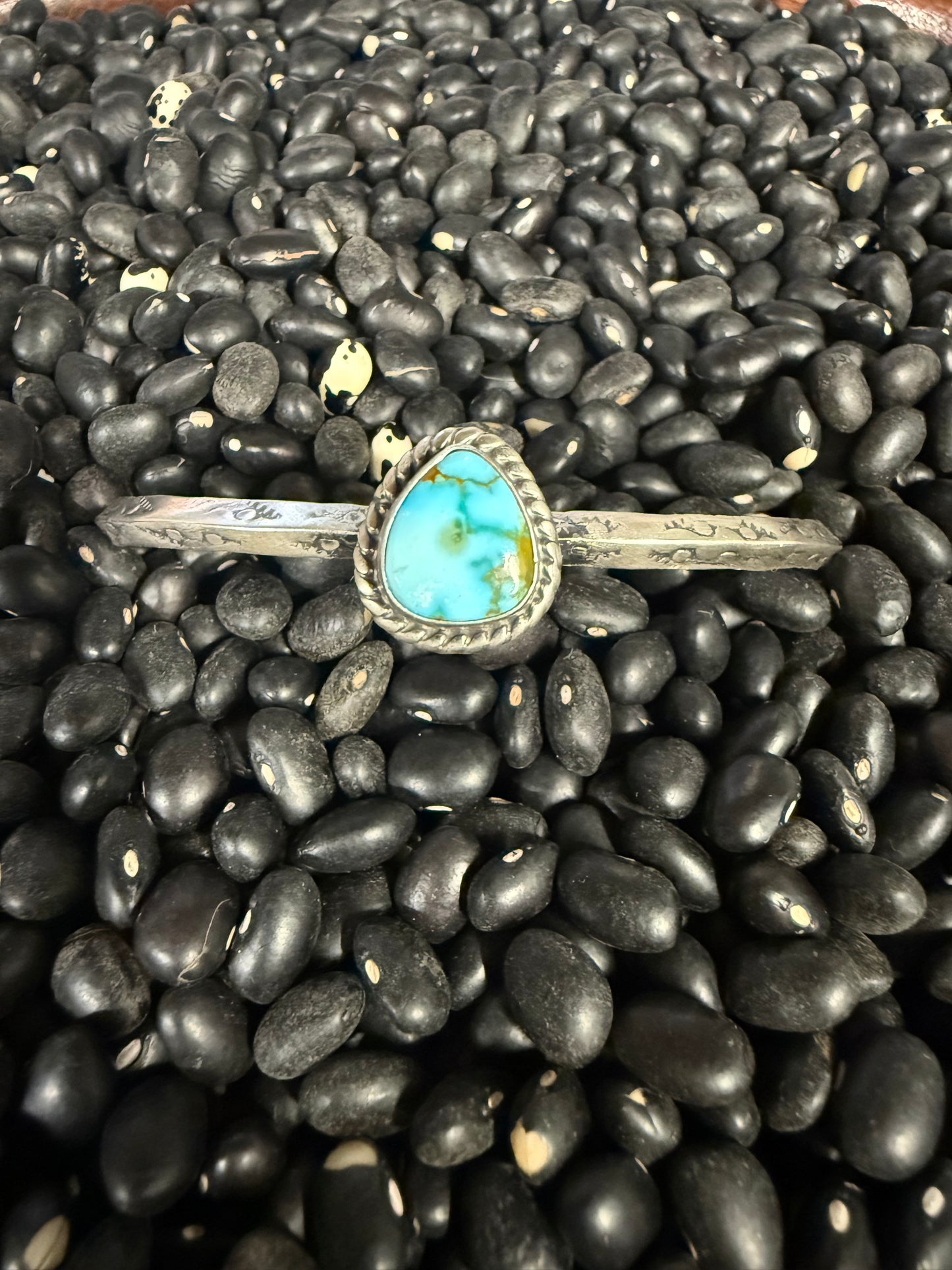 Turquoise Stamped Cuff