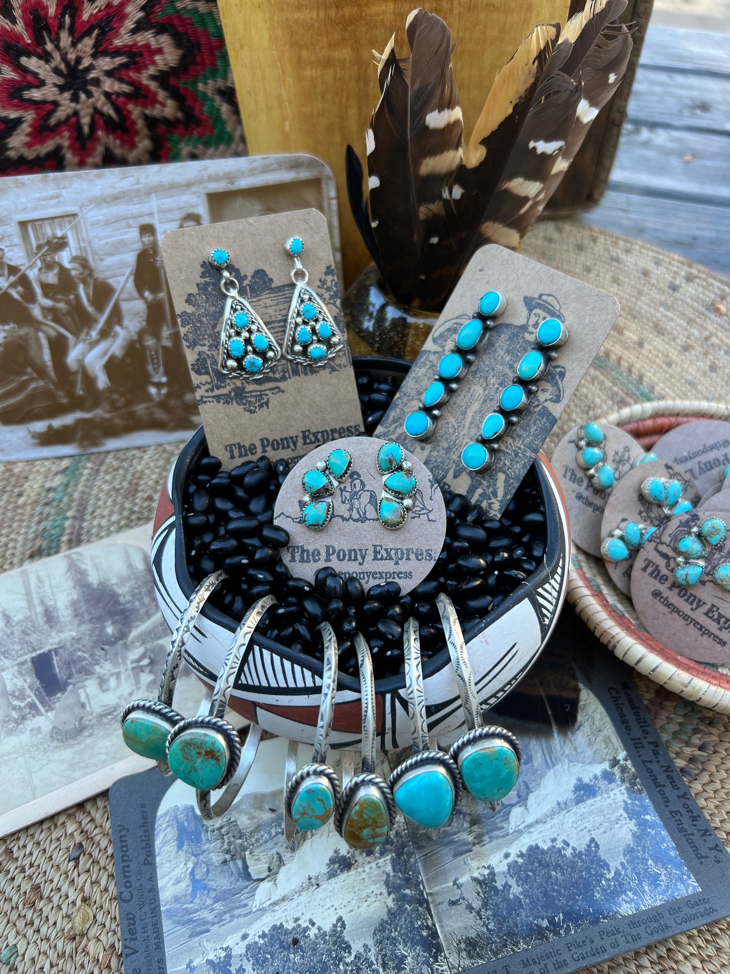 Turquoise Stamped Cuff