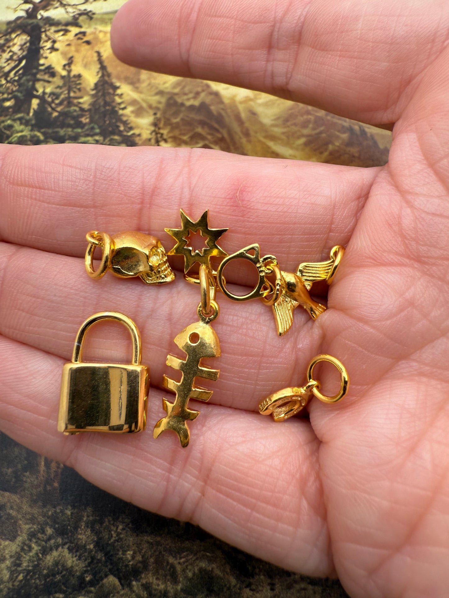 18k Gold Plated Charms