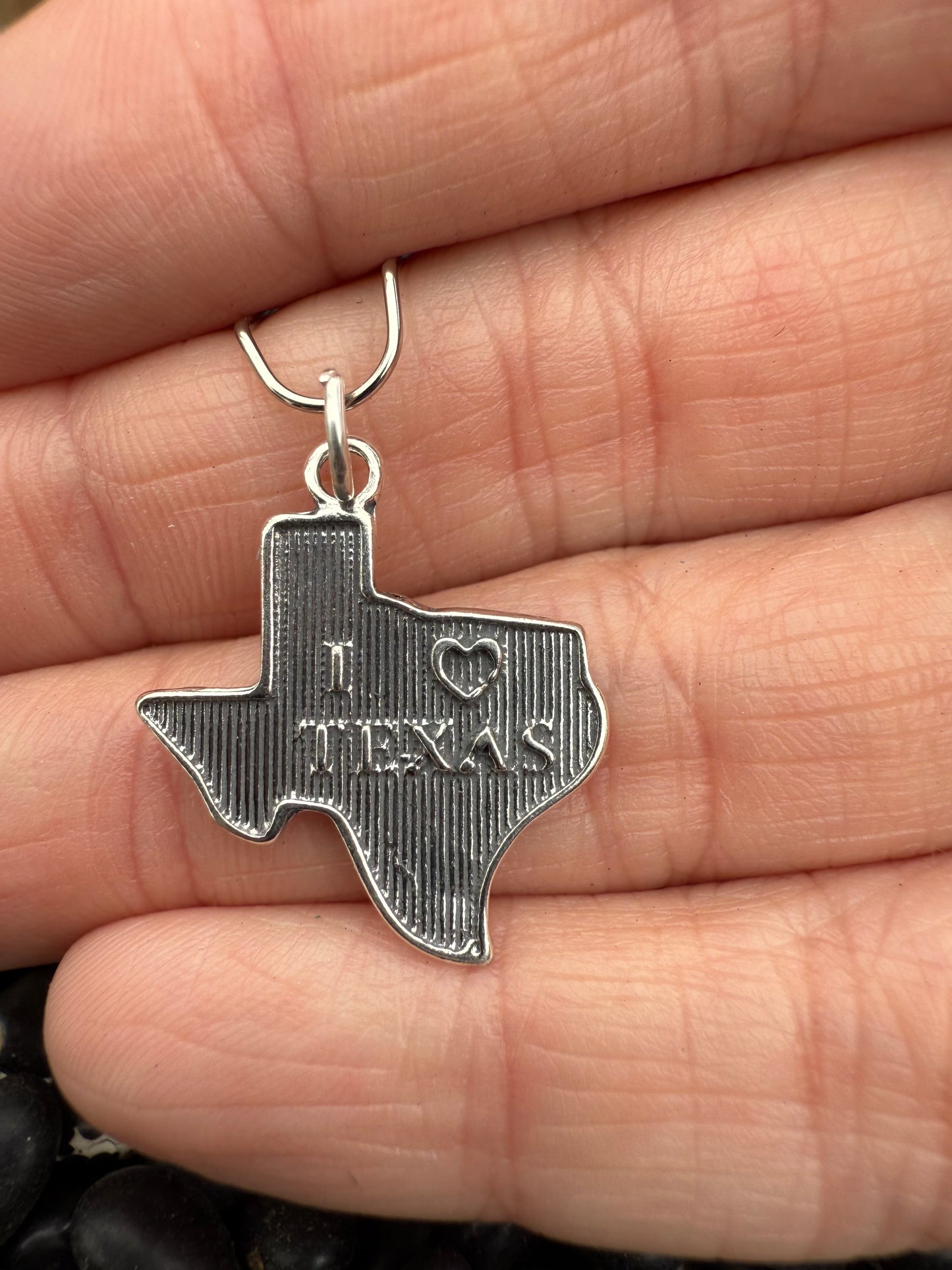 I ❤️ Texas Sterling Silver Charm