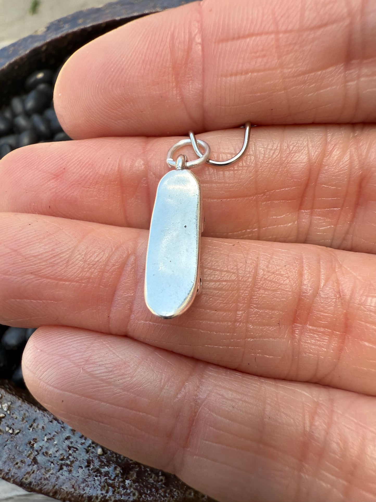 Skateboard Sterling Silver Charm