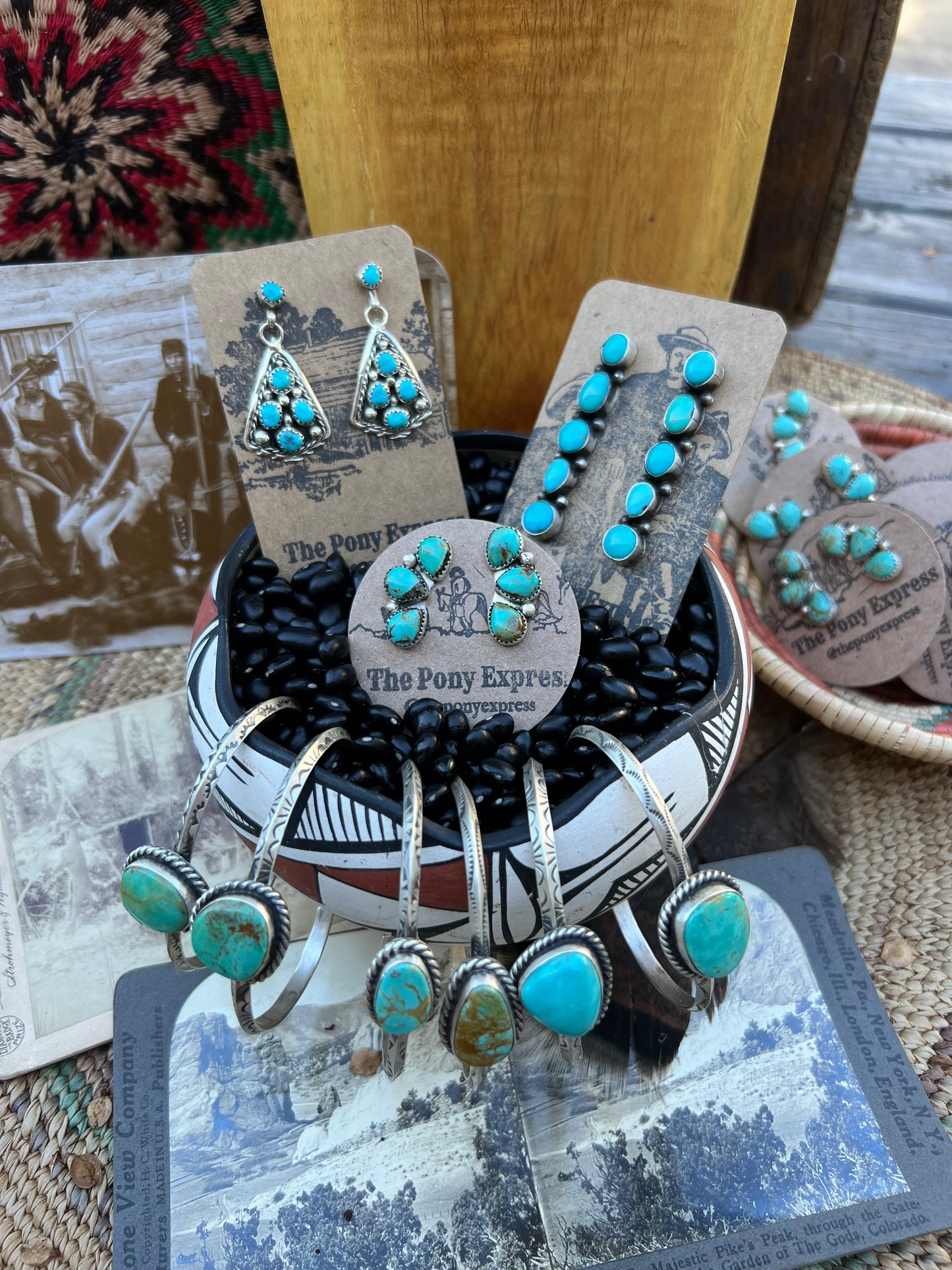 Turquoise Stamped Cuff