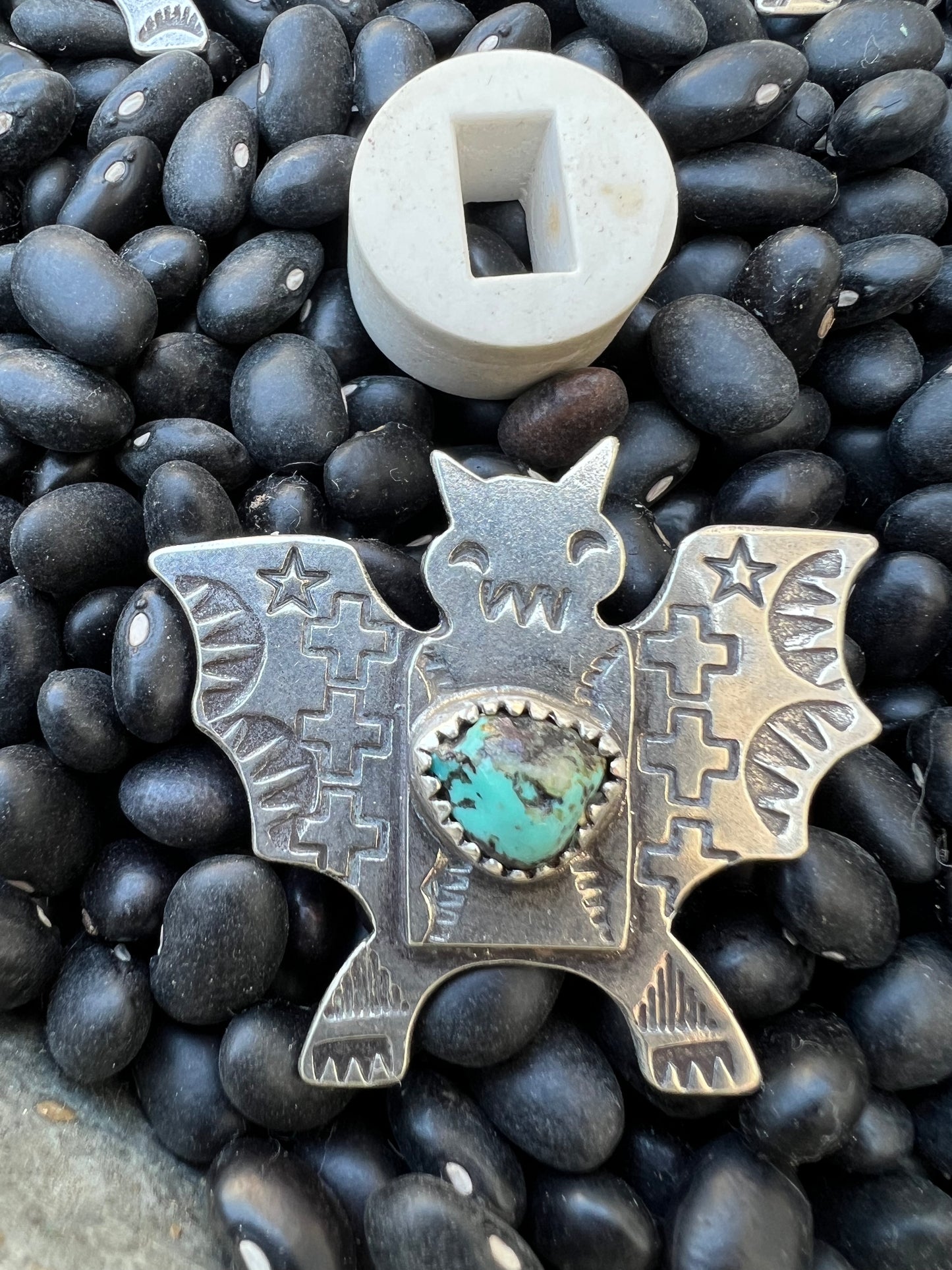 Turquoise Bat Pendant