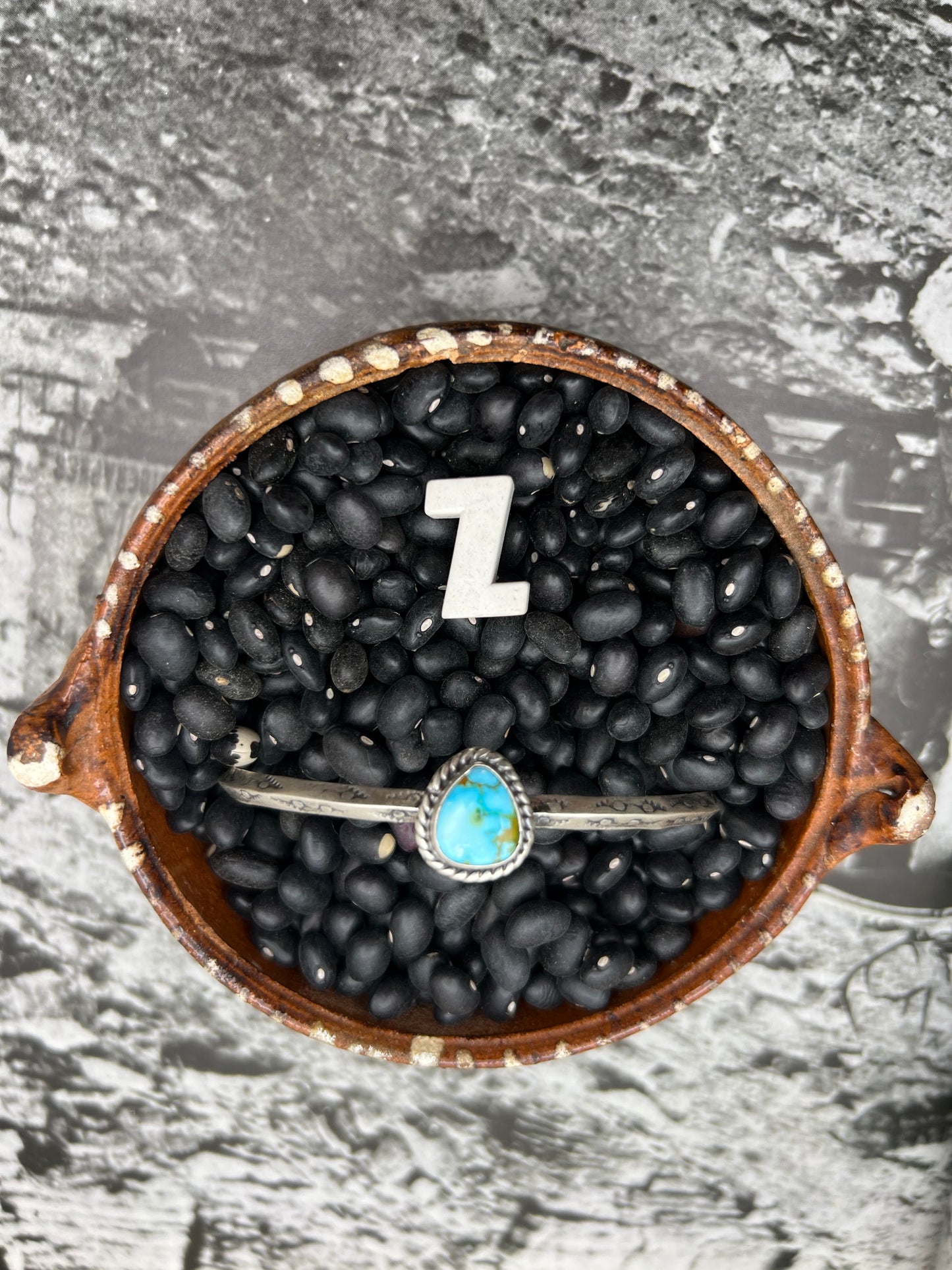 Turquoise Stamped Cuff