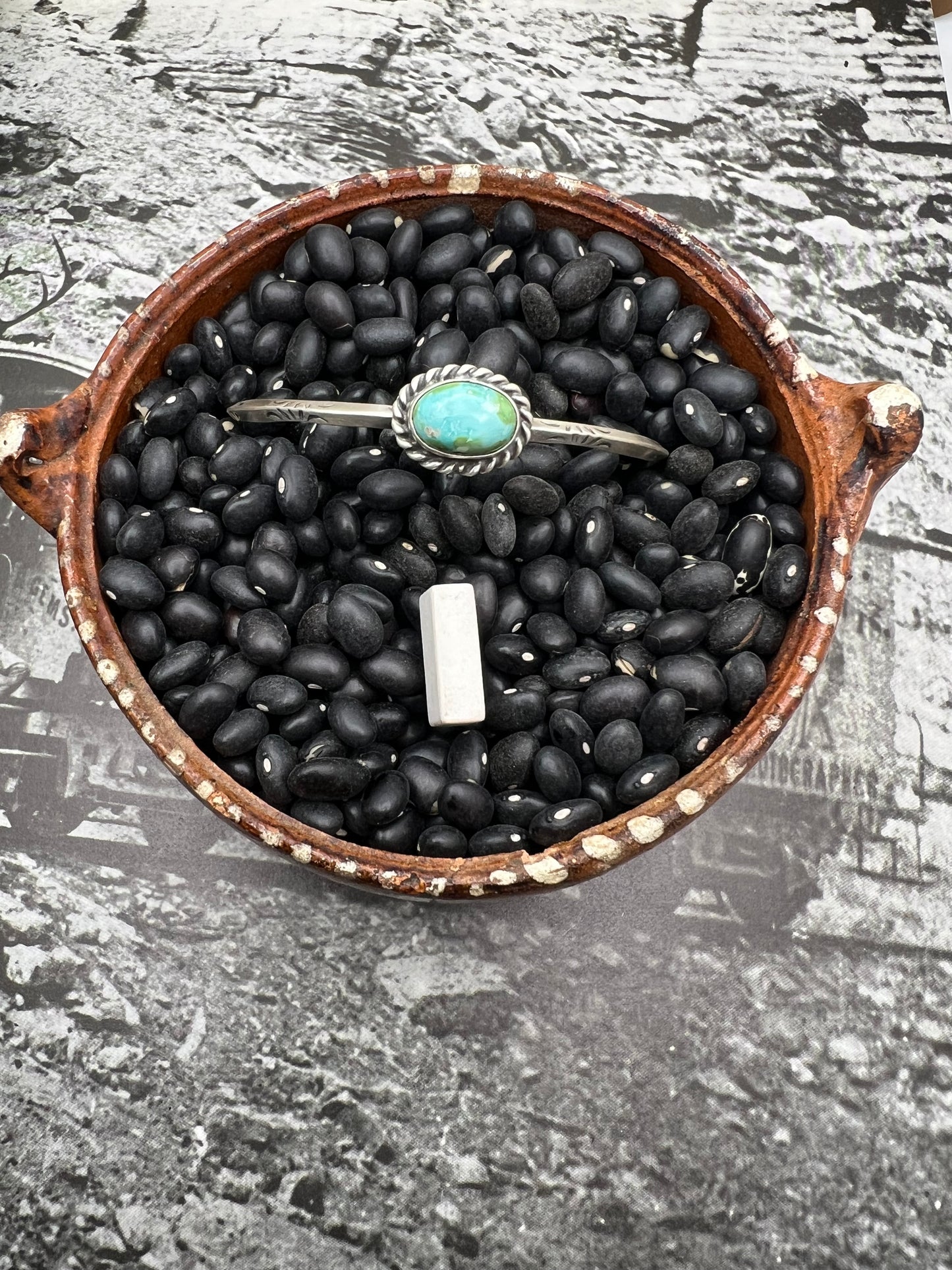 Turquoise Stamped Cuff