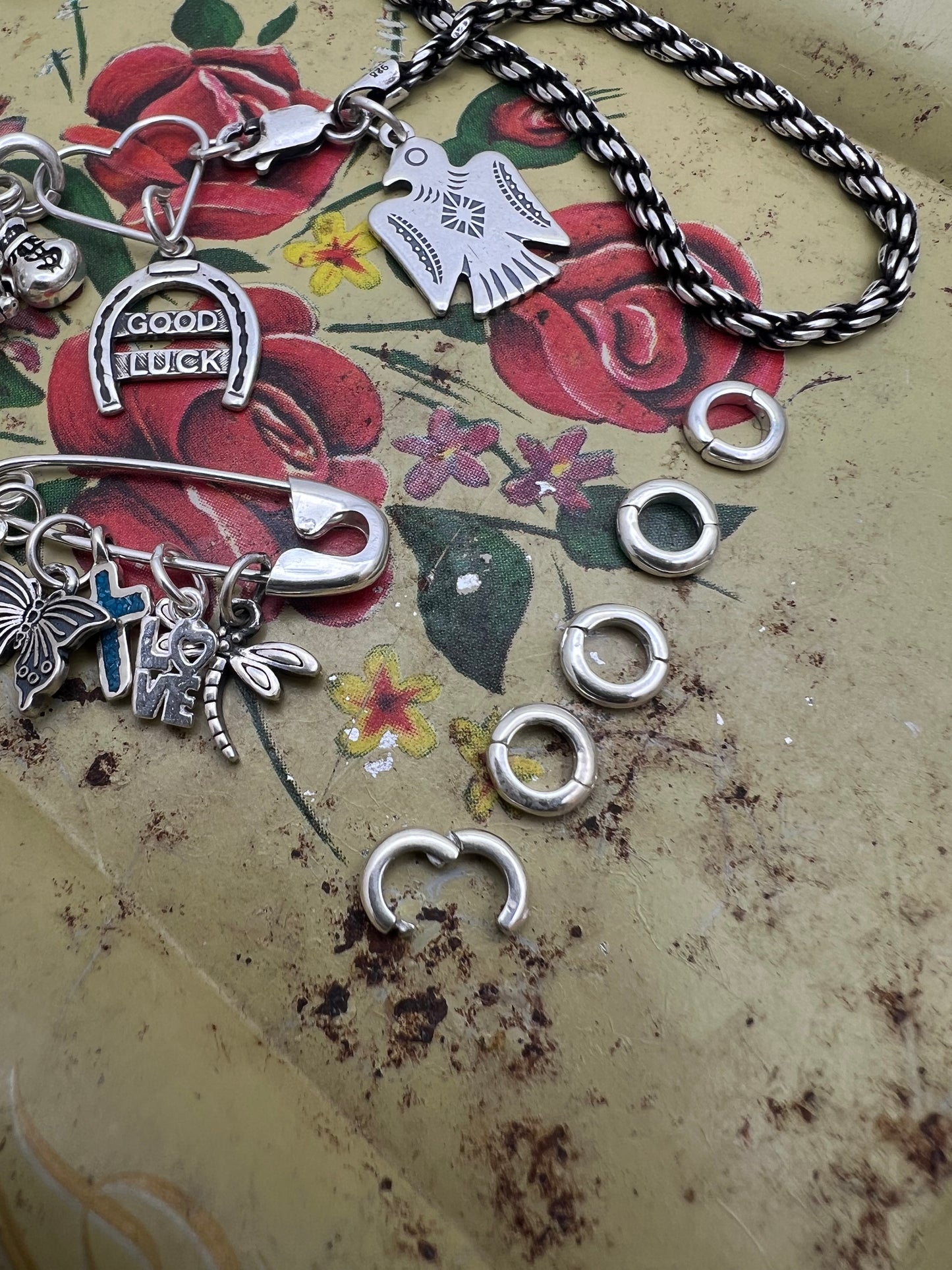 Sterling Silver Charm Connectors