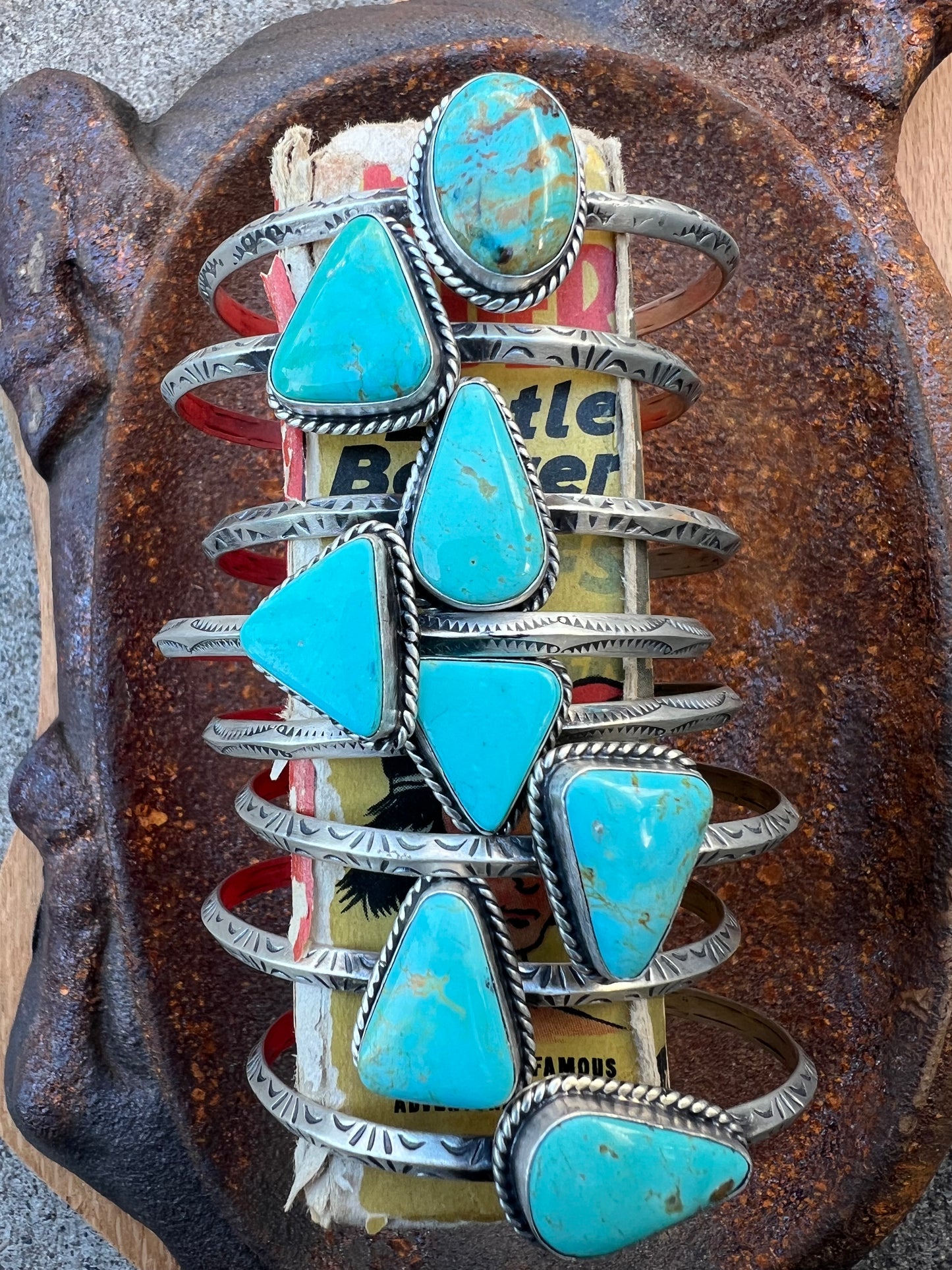 Turquoise Stamped Cuff