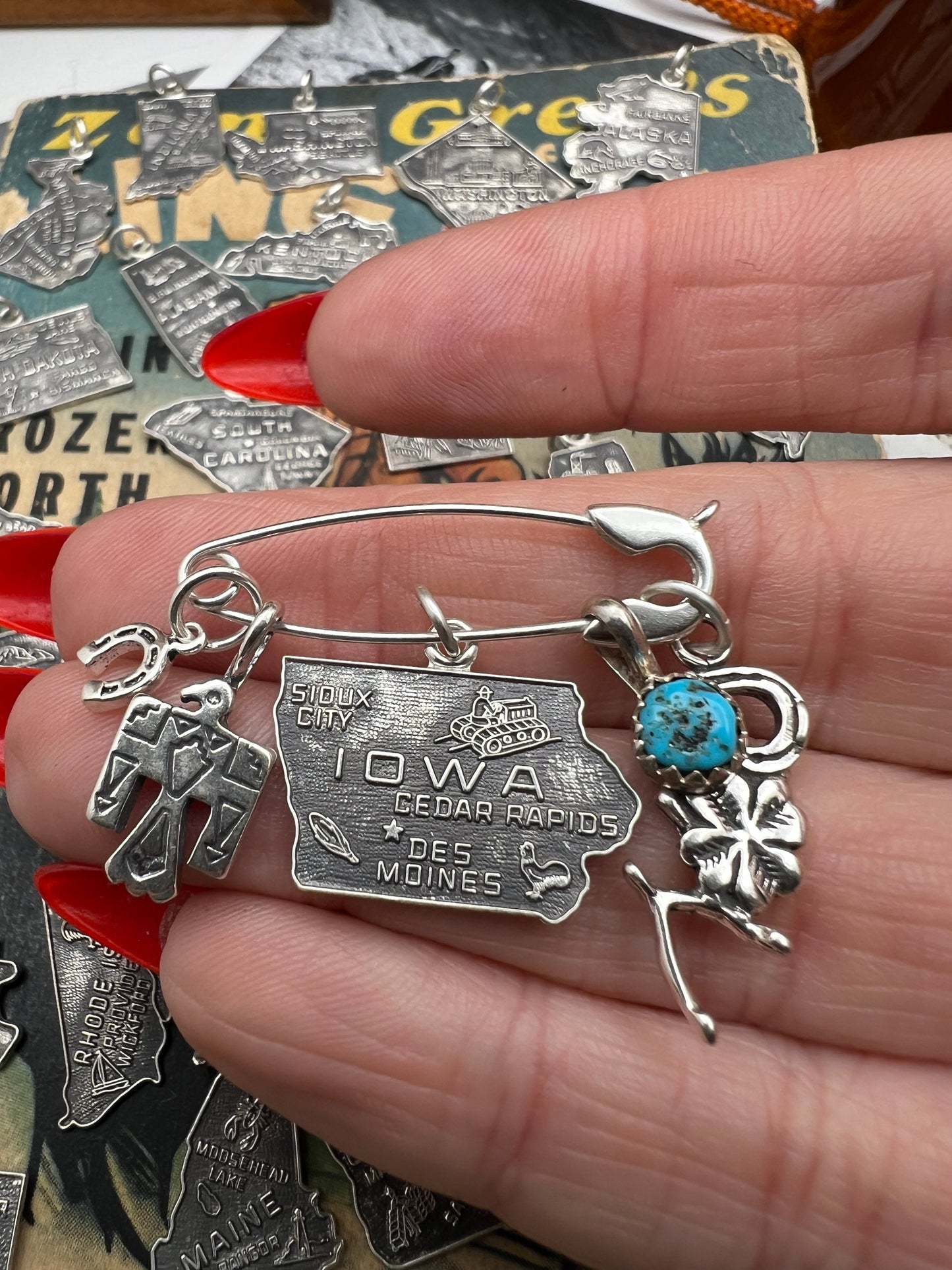 Vintage 1960’s Sterling State Charms