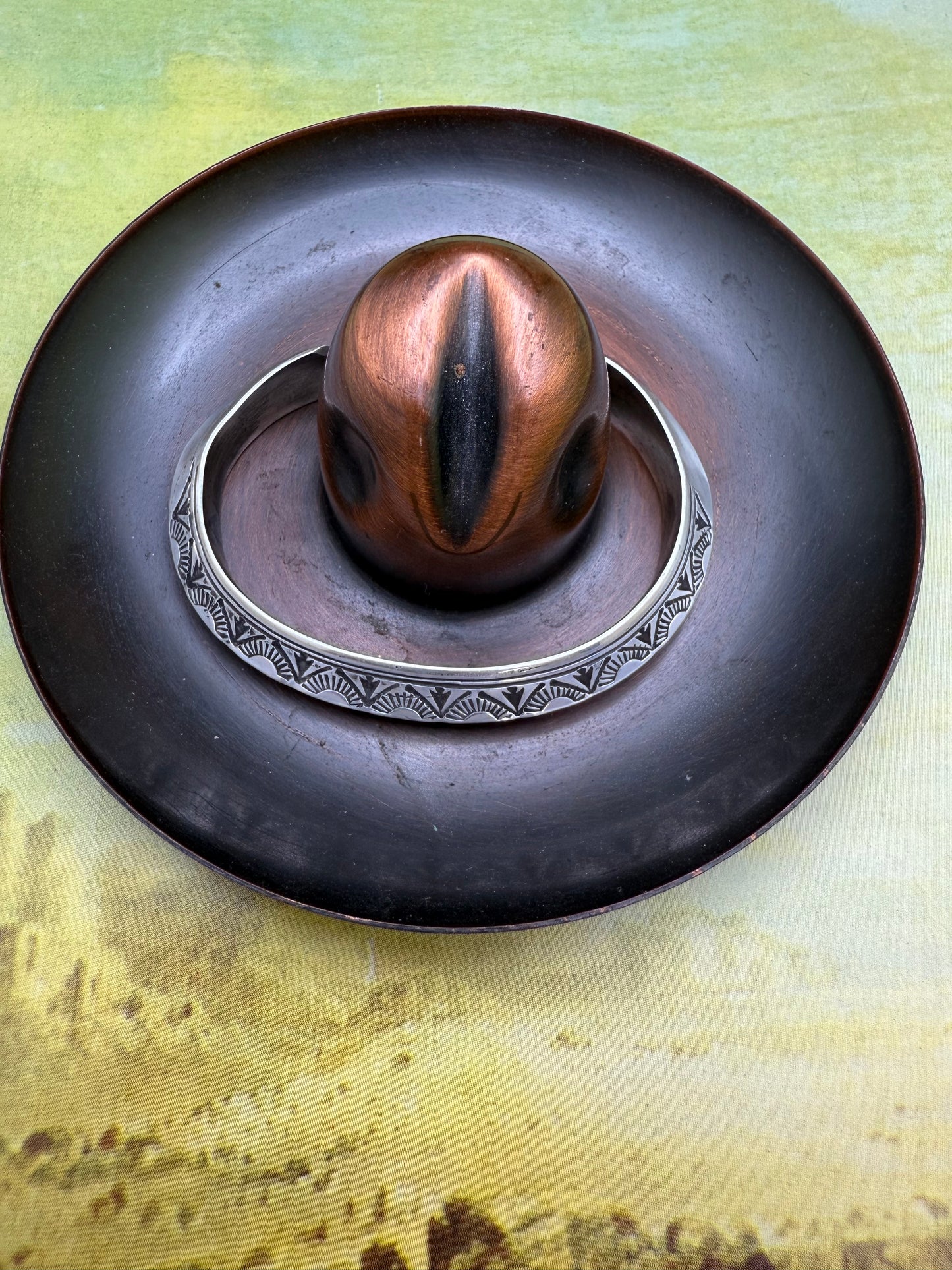 Heavy Handstamped Carinated Cuff