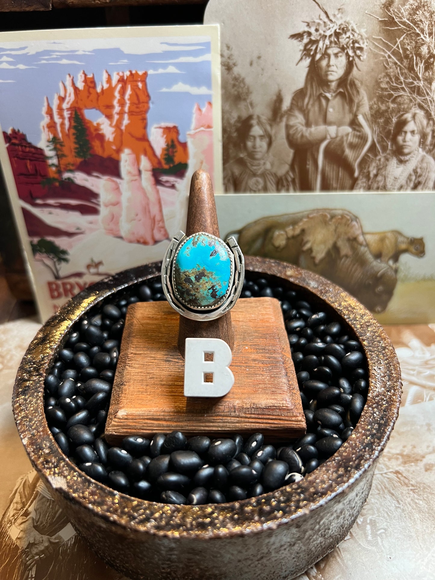 Turquoise HorseShoe Ring