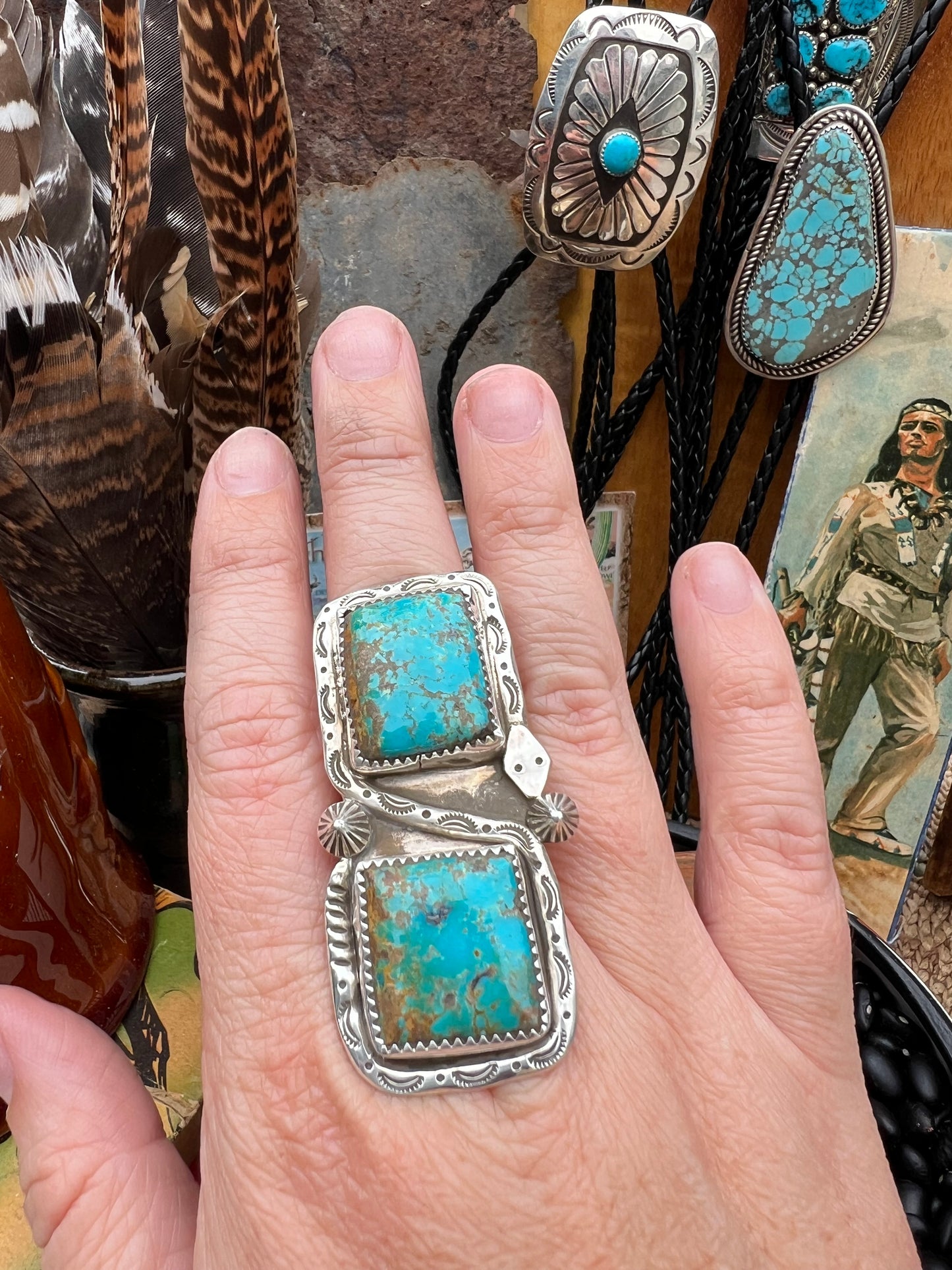 Large Turquoise Snake Ring