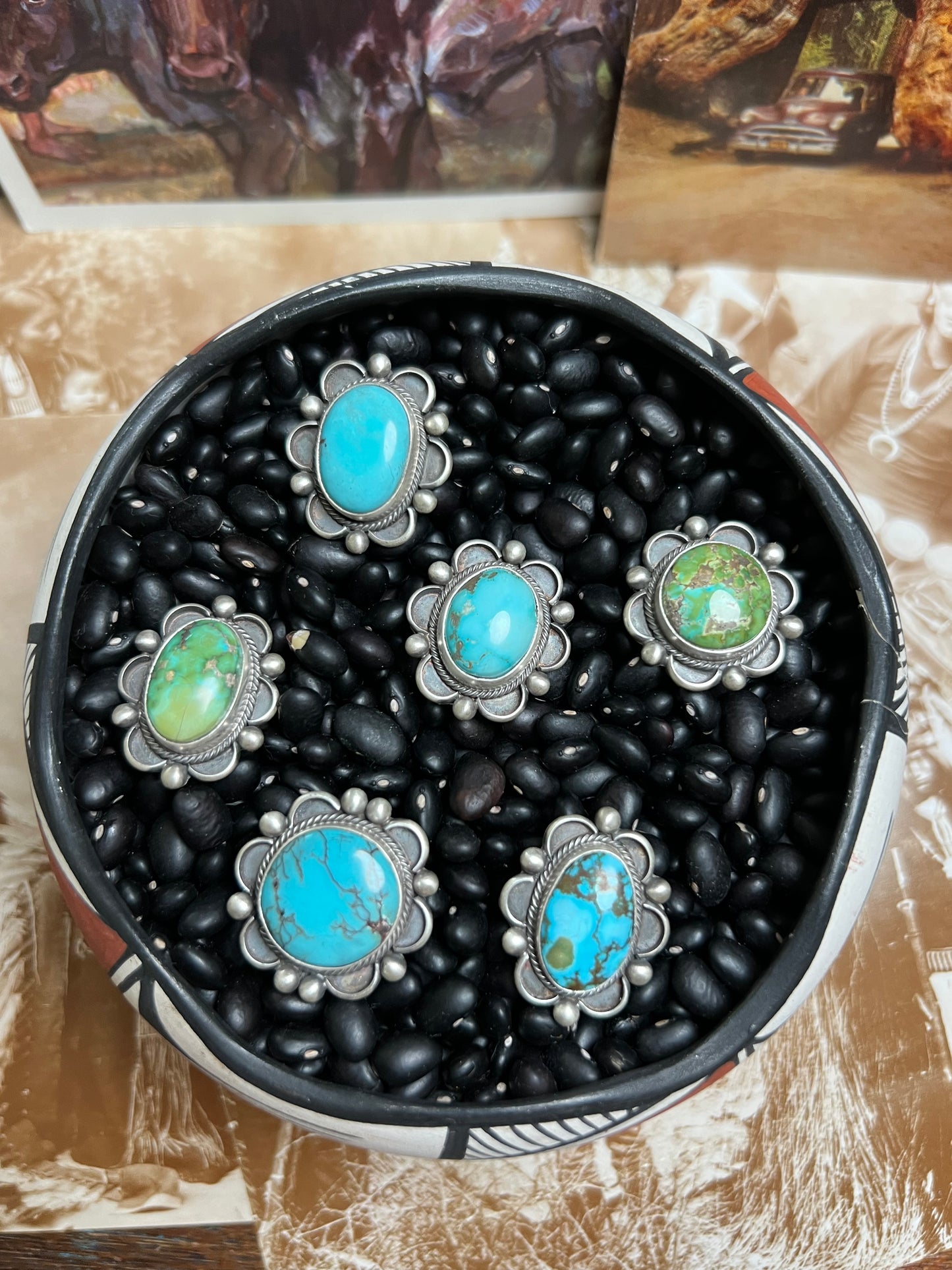 Yazzie Turquoise Flower Style Ring