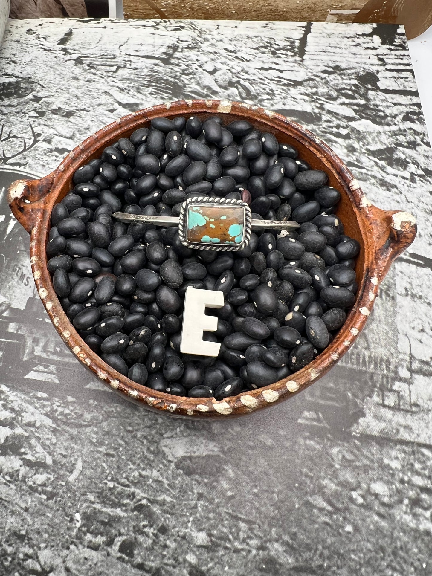 Turquoise Stamped Cuff