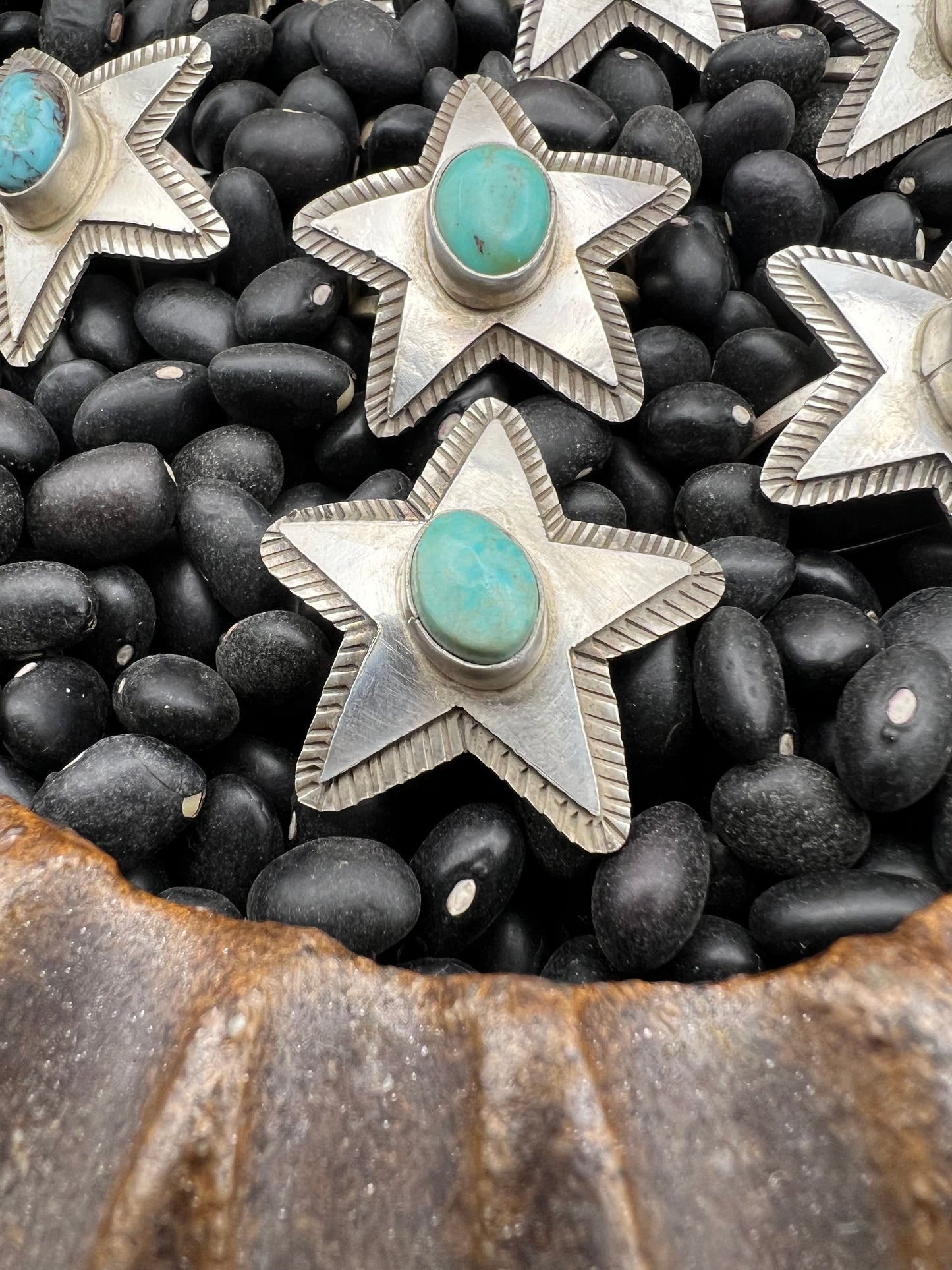 Sterling Silver Turquoise Star Rings