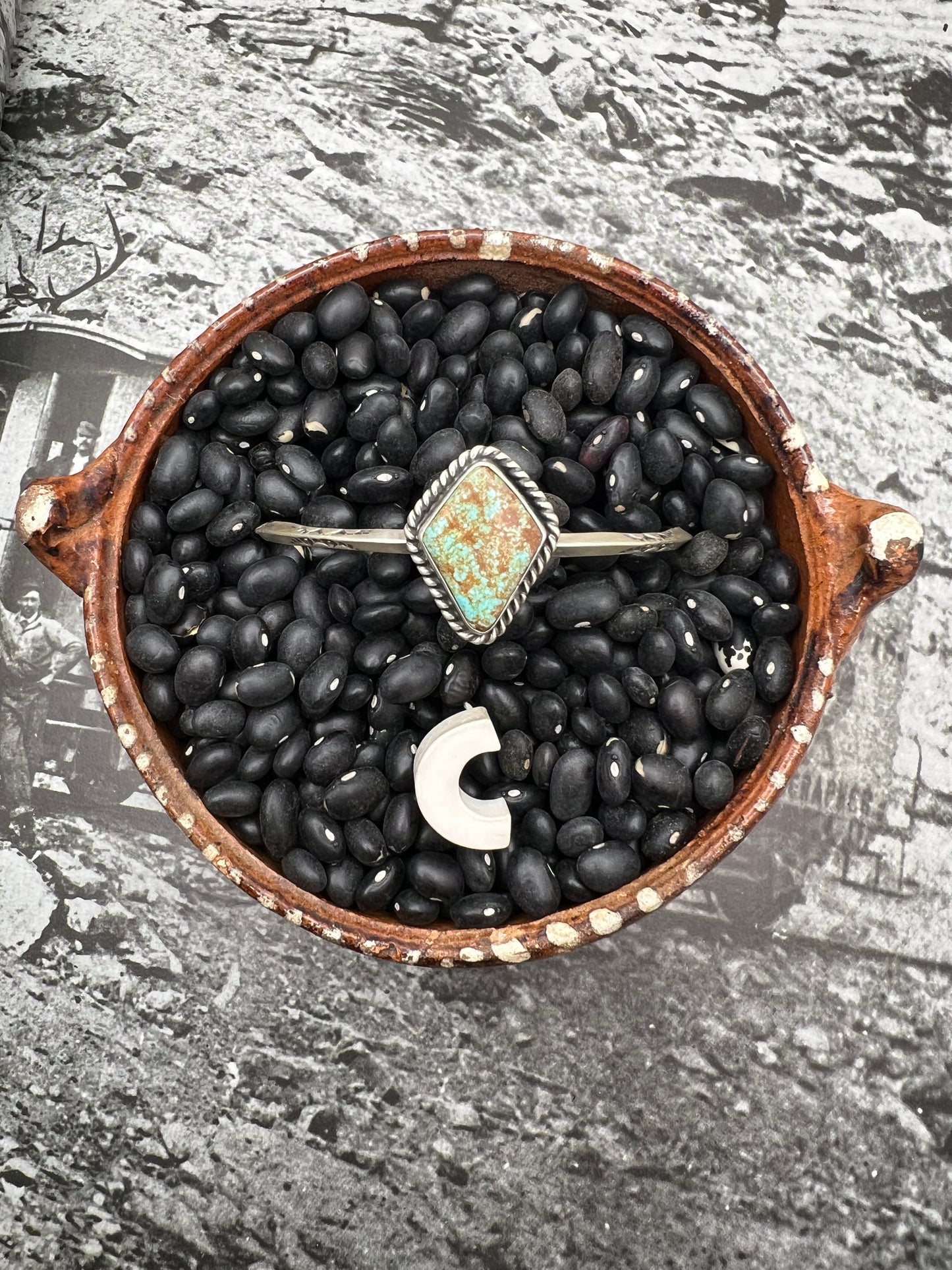 Turquoise Stamped Cuff