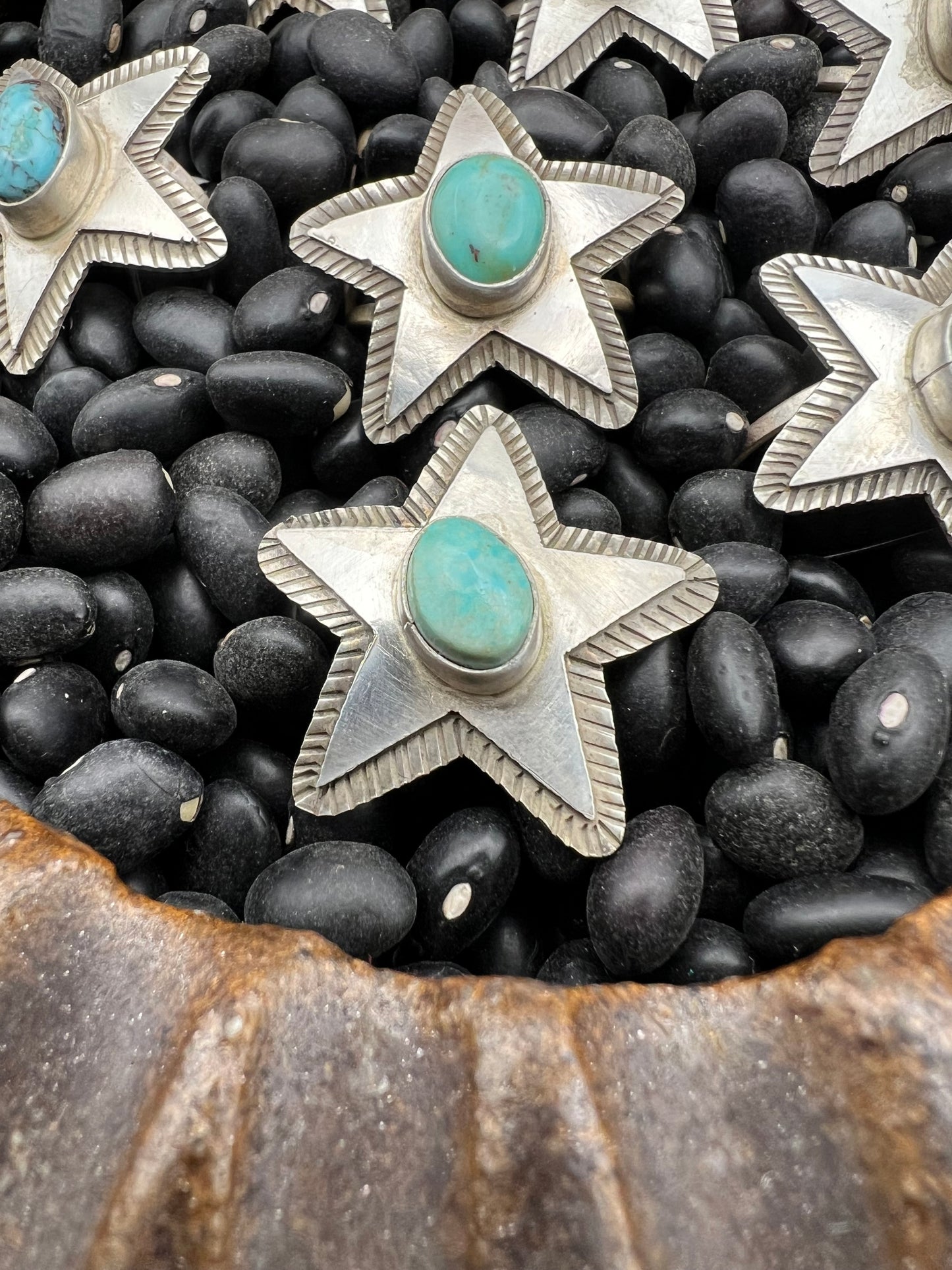 Sterling Silver Turquoise Star Rings
