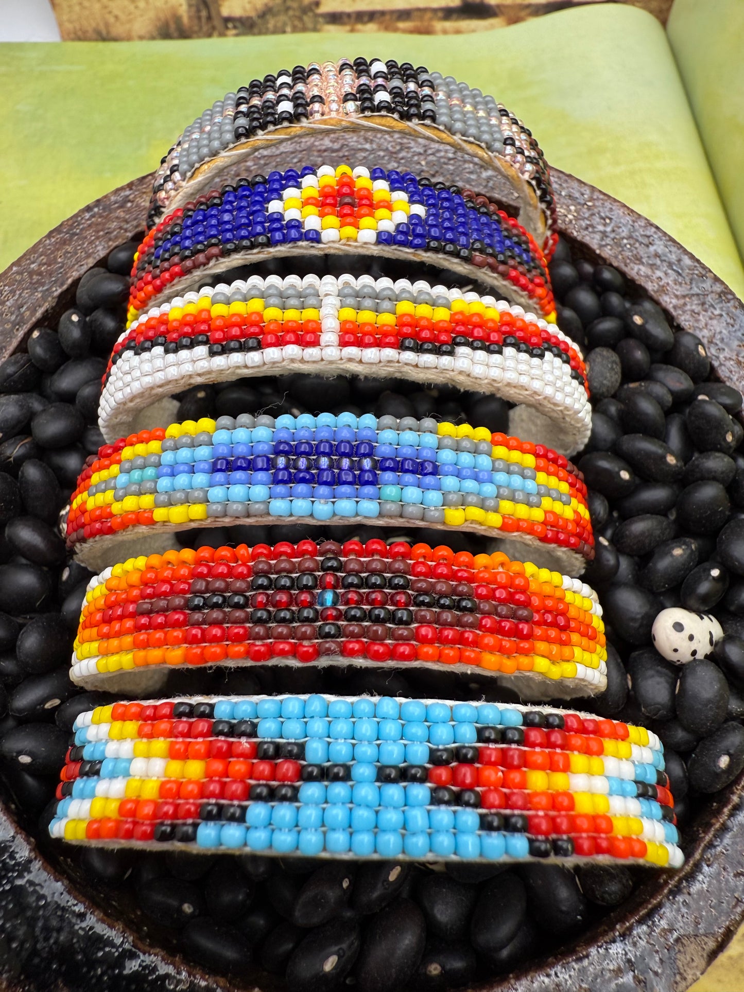 Native American Hand Beaded cuffs