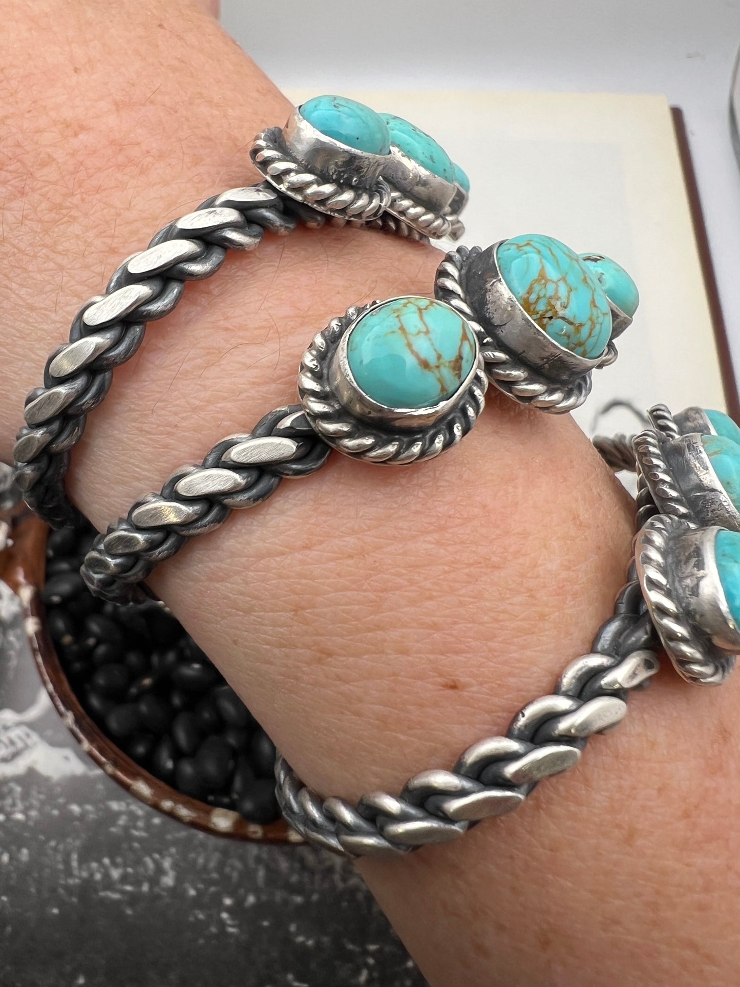 Three Stone Braided Cuff
