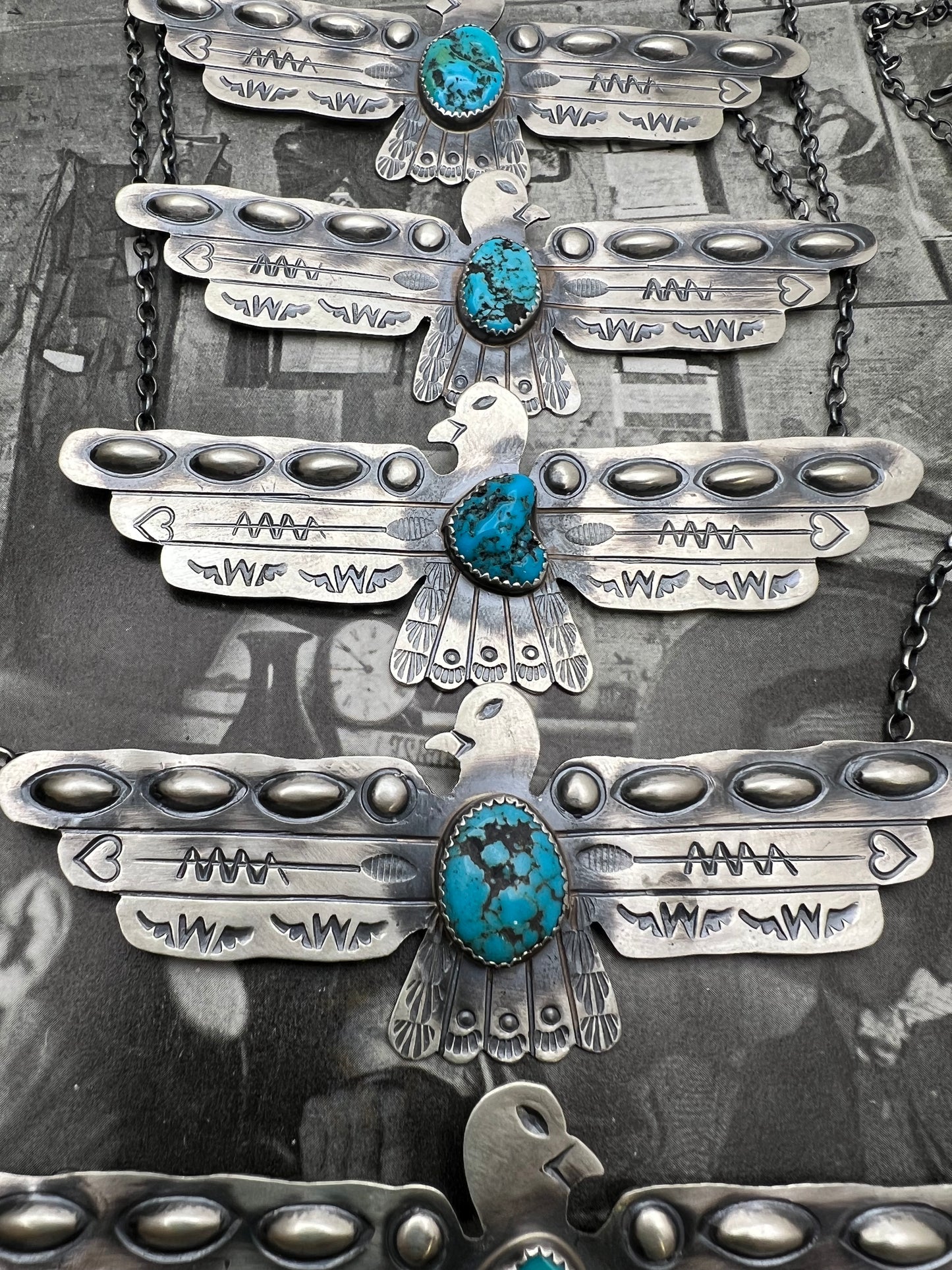Large Thunderbird Turquoise Necklace