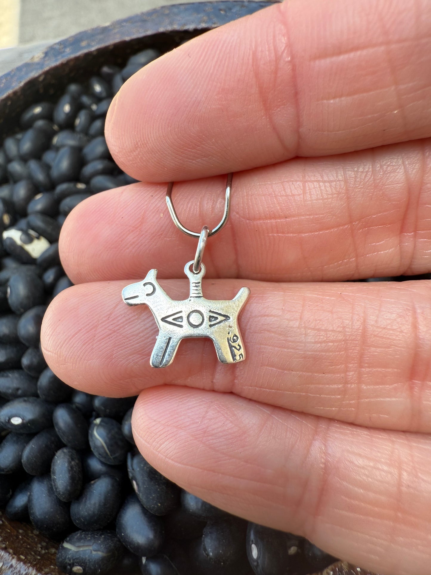 Native American Horse Sterling Silver Charm