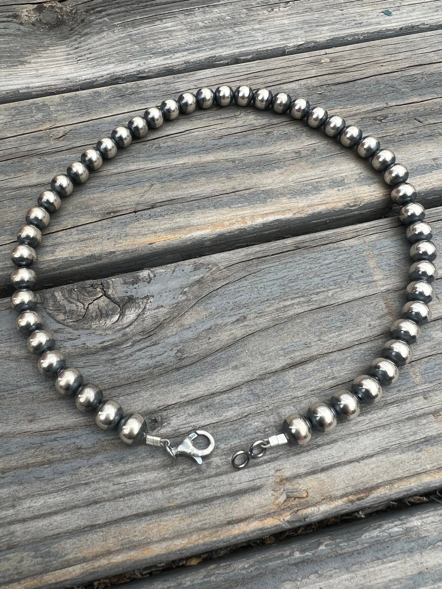 Sterling Silver 8mm Pearl Necklace