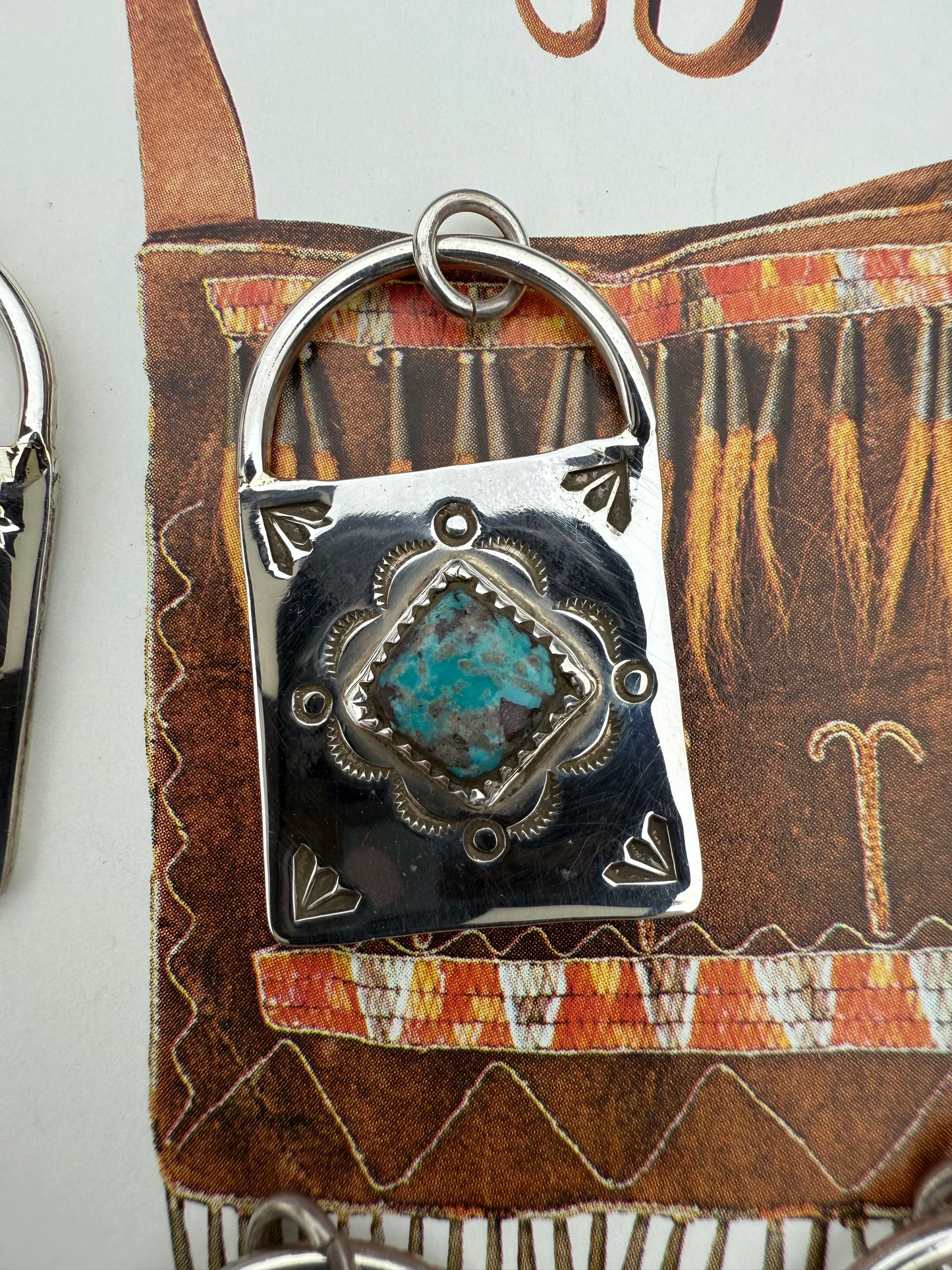 Handstamped Sterling Turquoise Locks