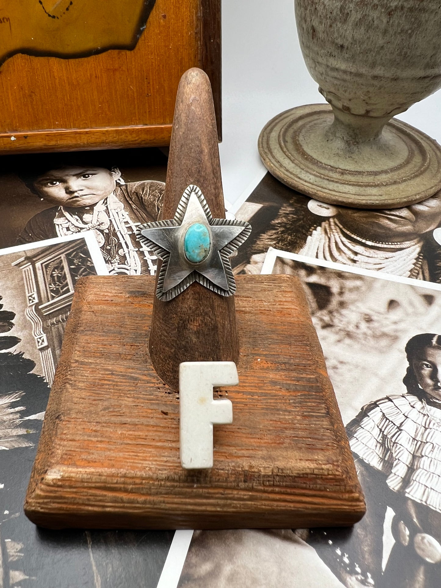 Sterling Silver Turquoise Star Rings