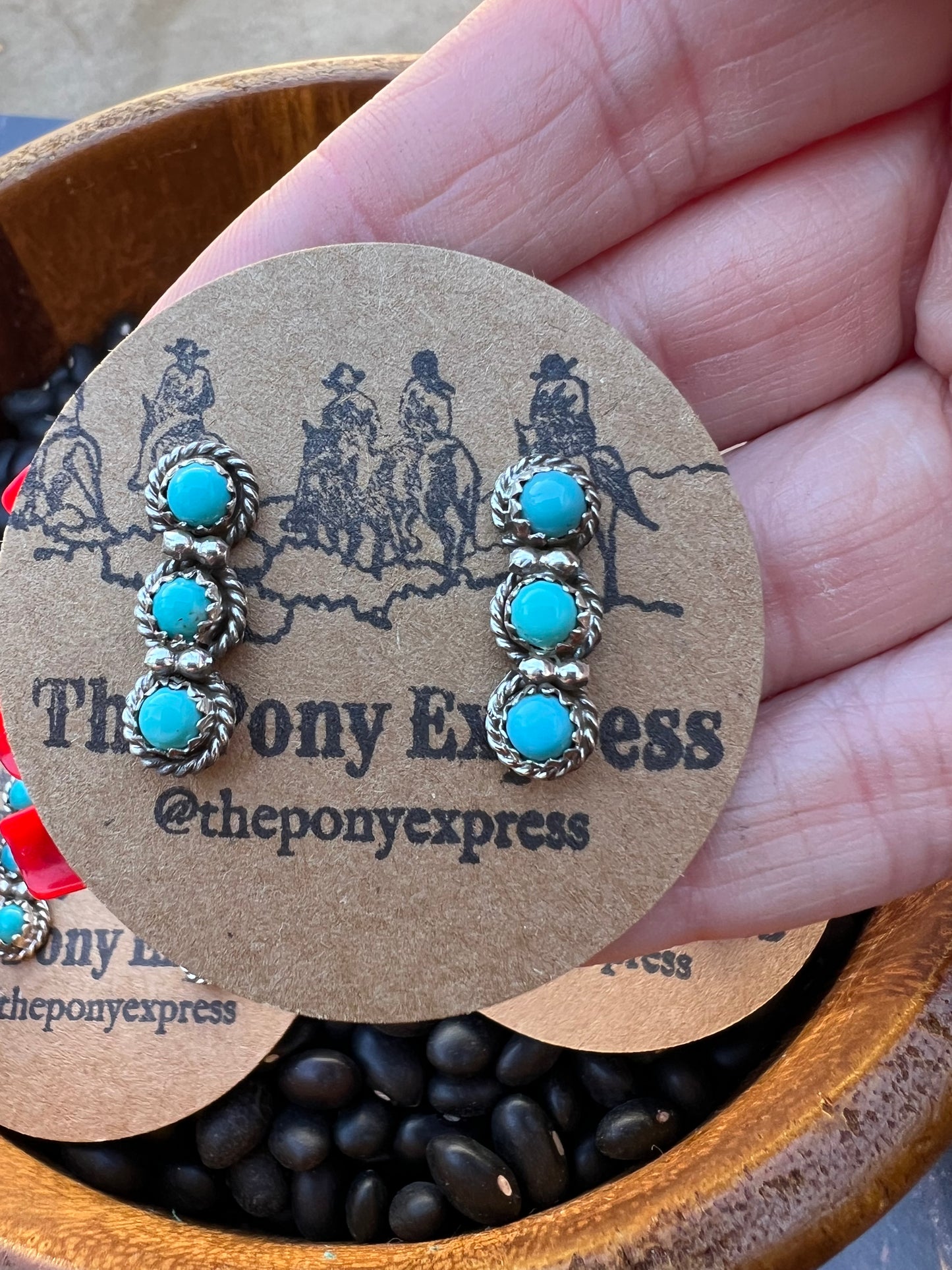 Pea Pod Turquoise Studs