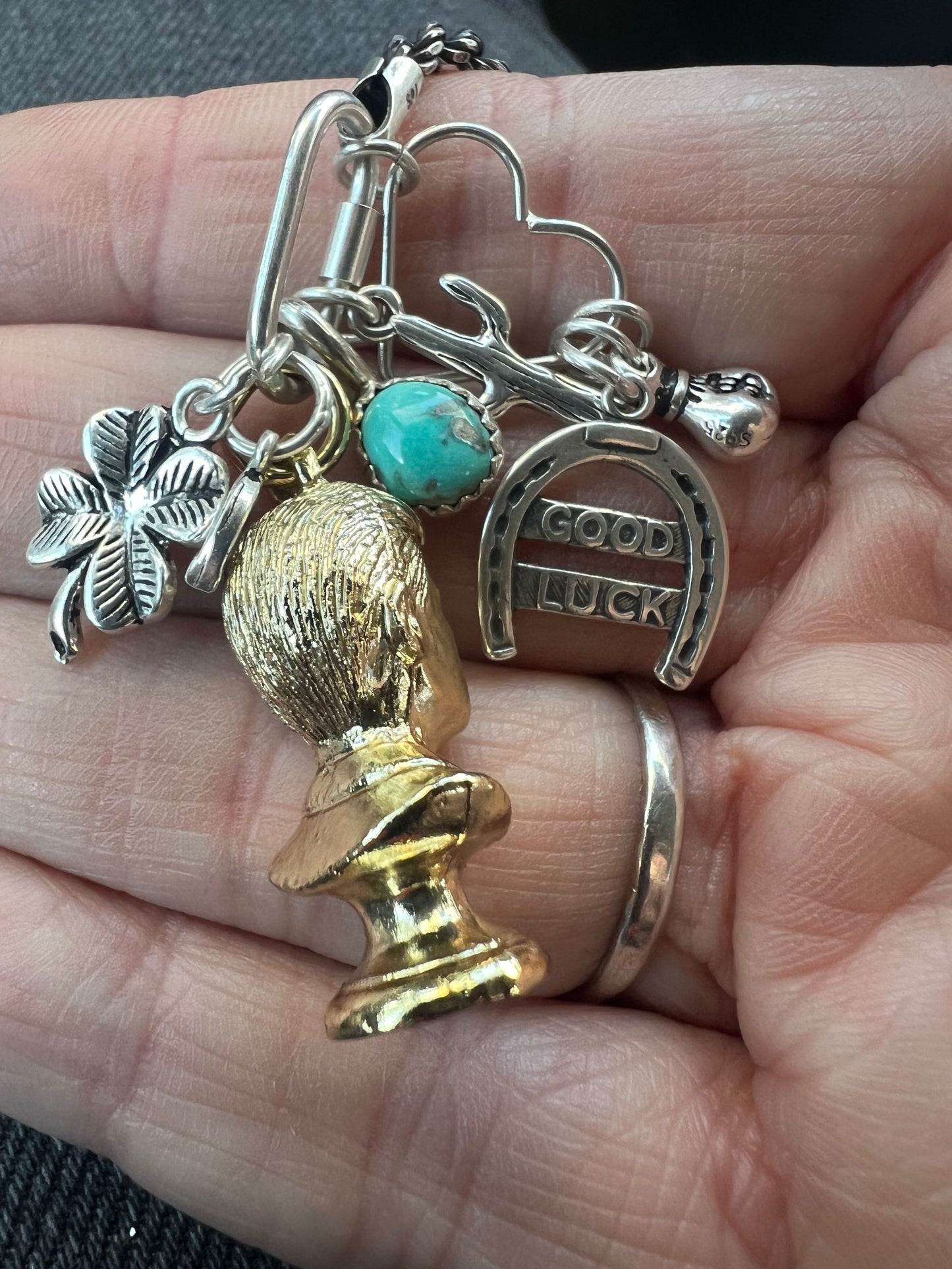 Vintage 1960s Deadstock JFK bust charm