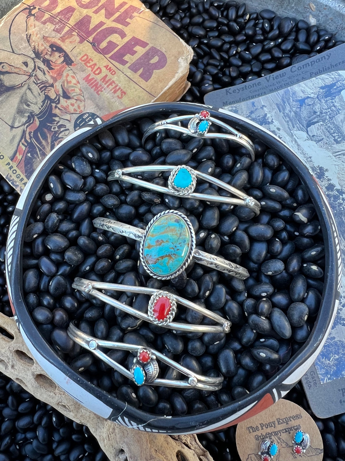 Turquoise Stamped Cuff