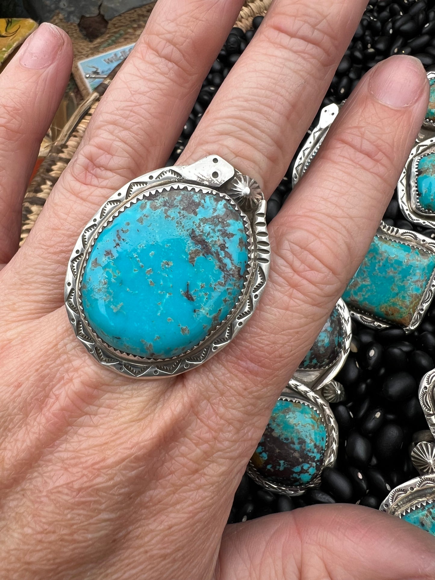 Large Turquoise Snake Ring