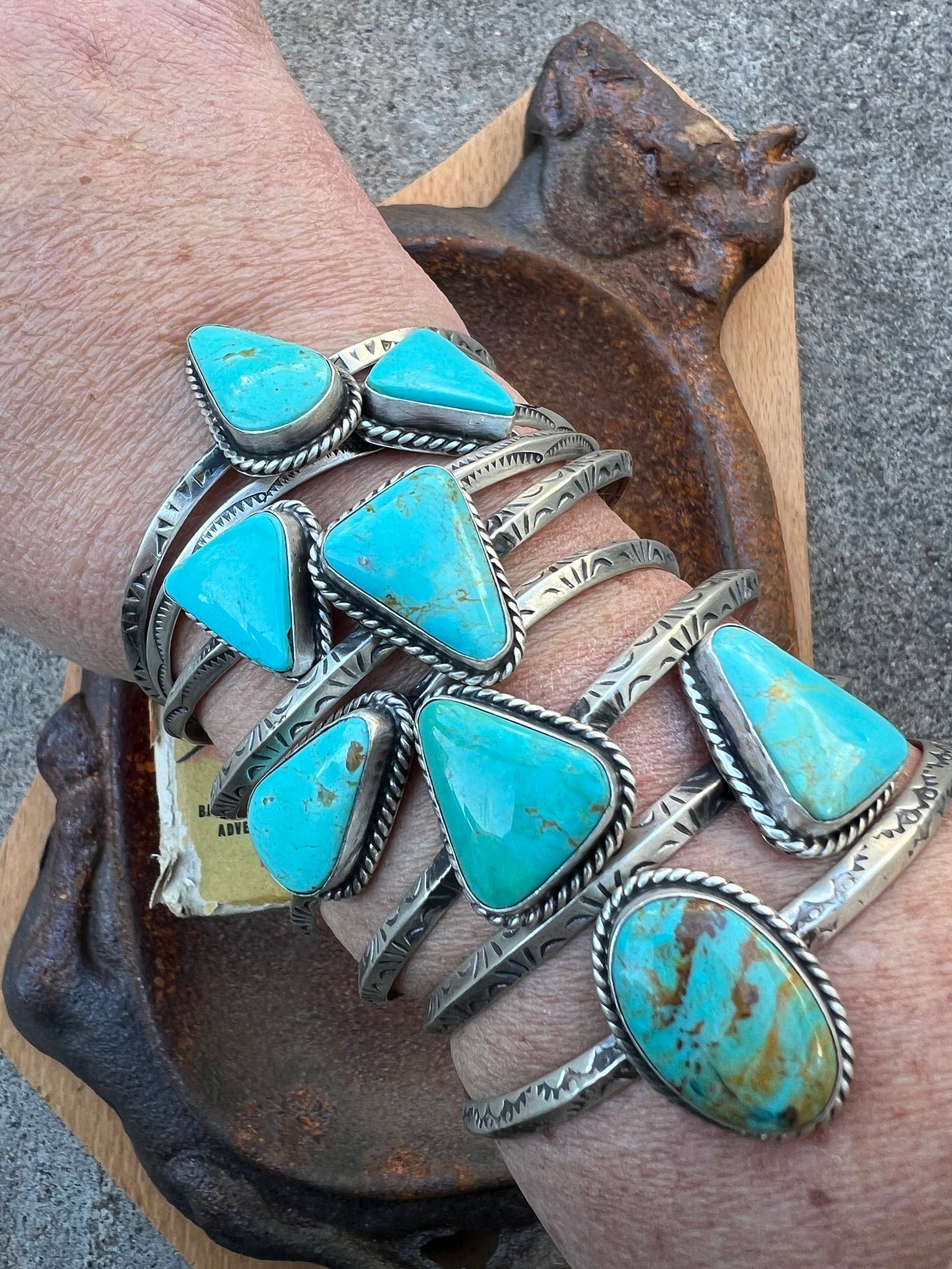 Turquoise Stamped Cuff