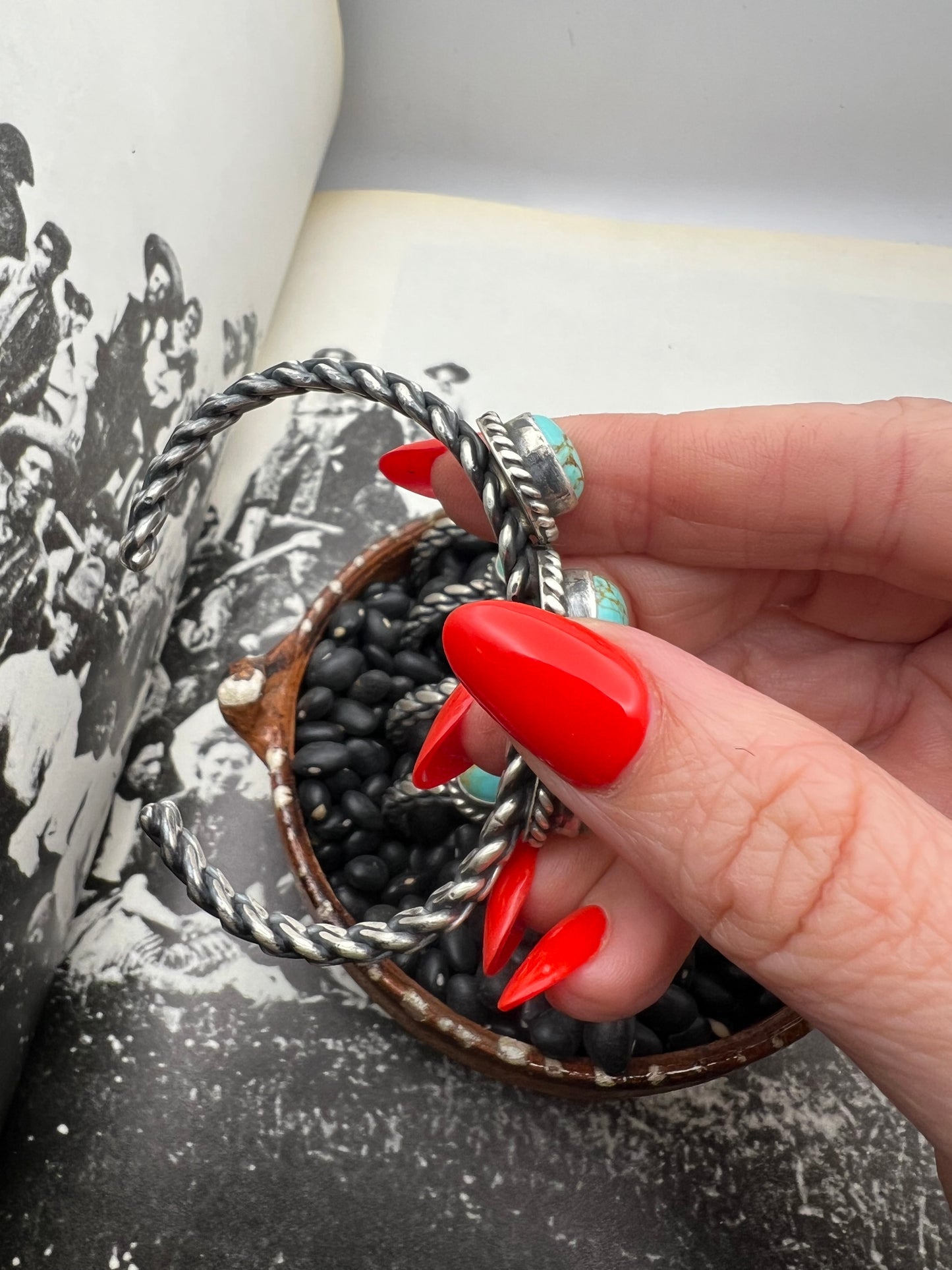 Three Stone Braided Cuff