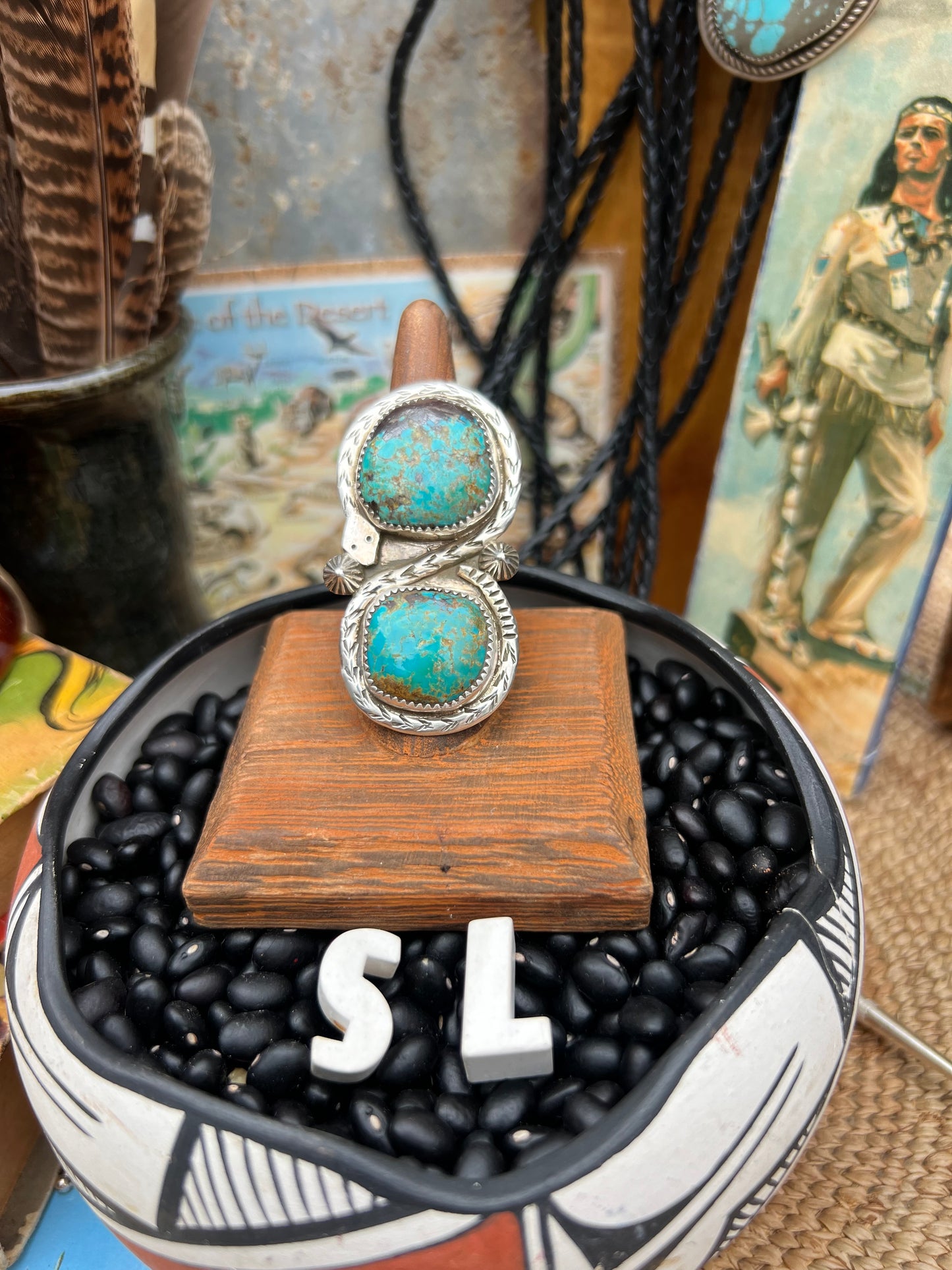 Large Turquoise Snake Ring
