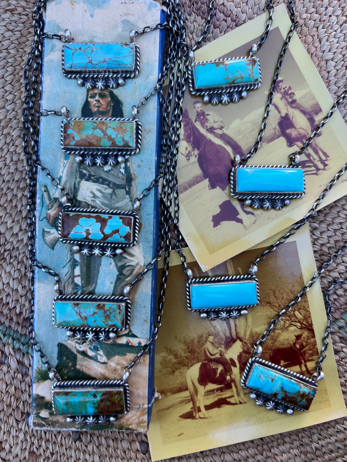 Turquoise Fancy Bar Necklace