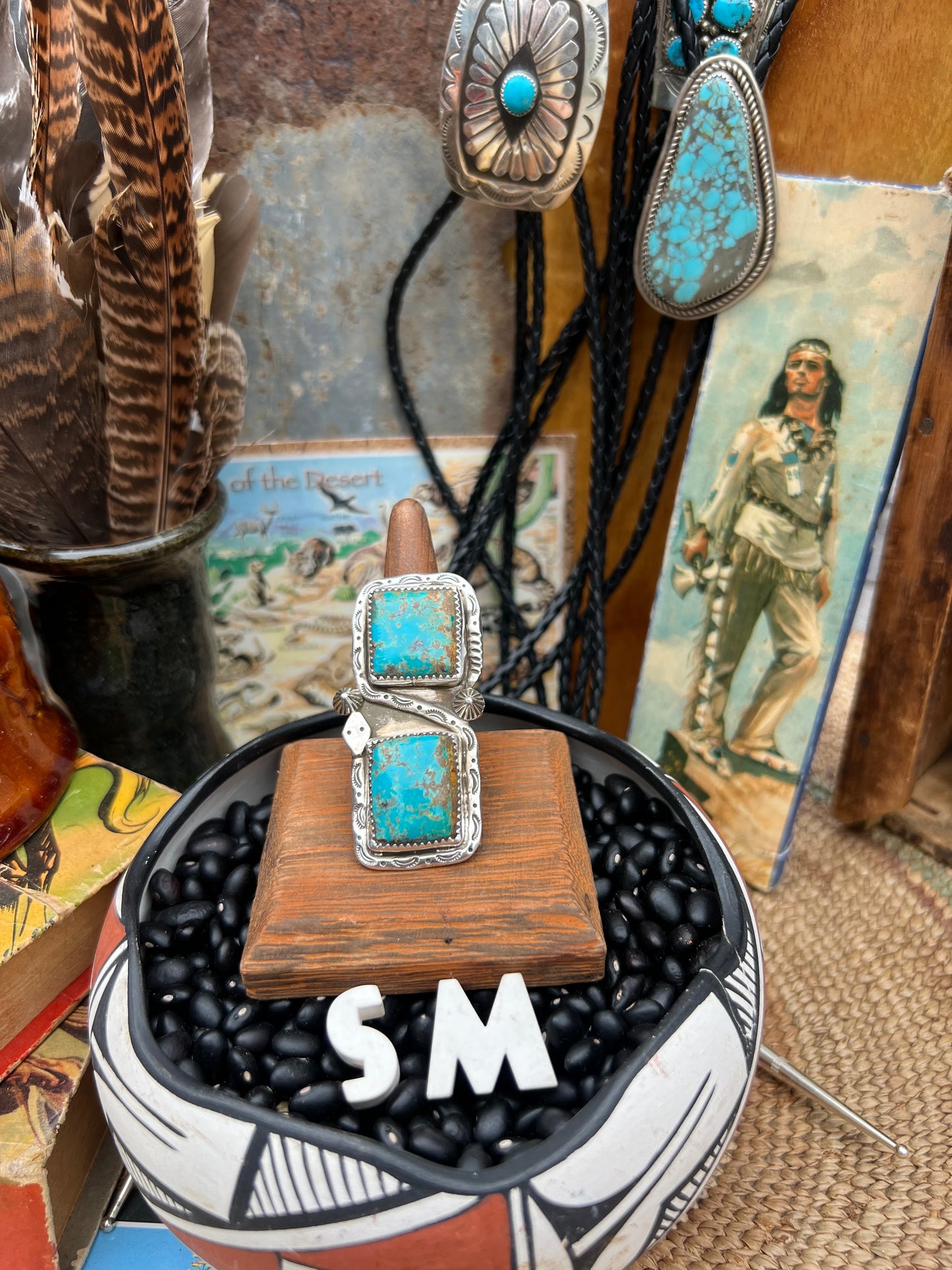 Large Turquoise Snake Ring