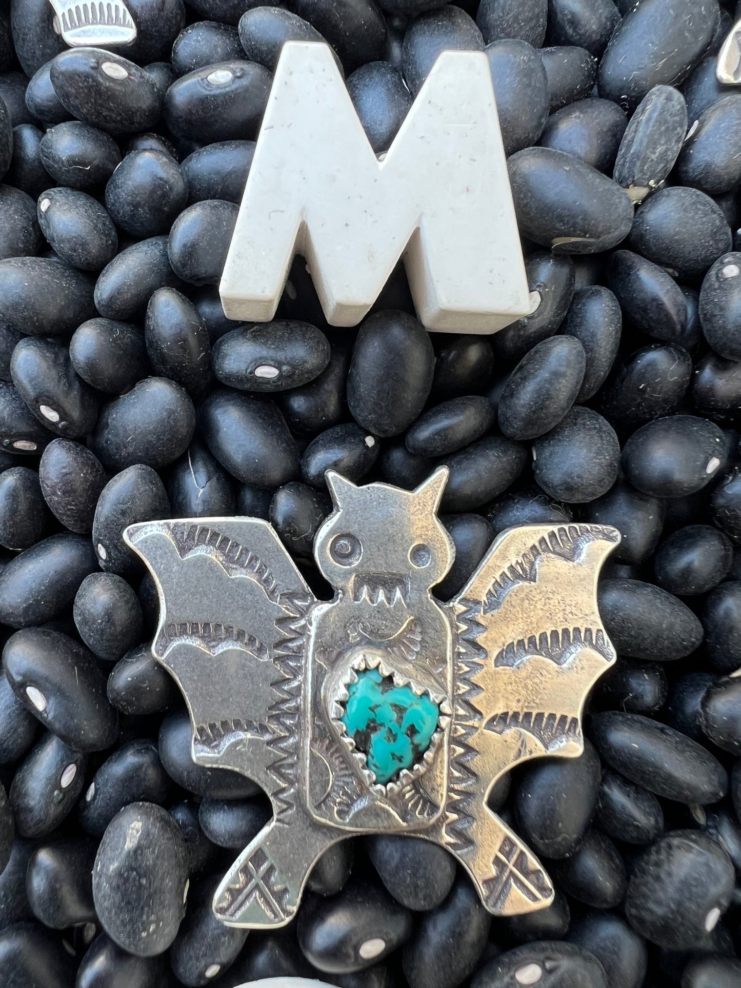 Turquoise Bat Pendant
