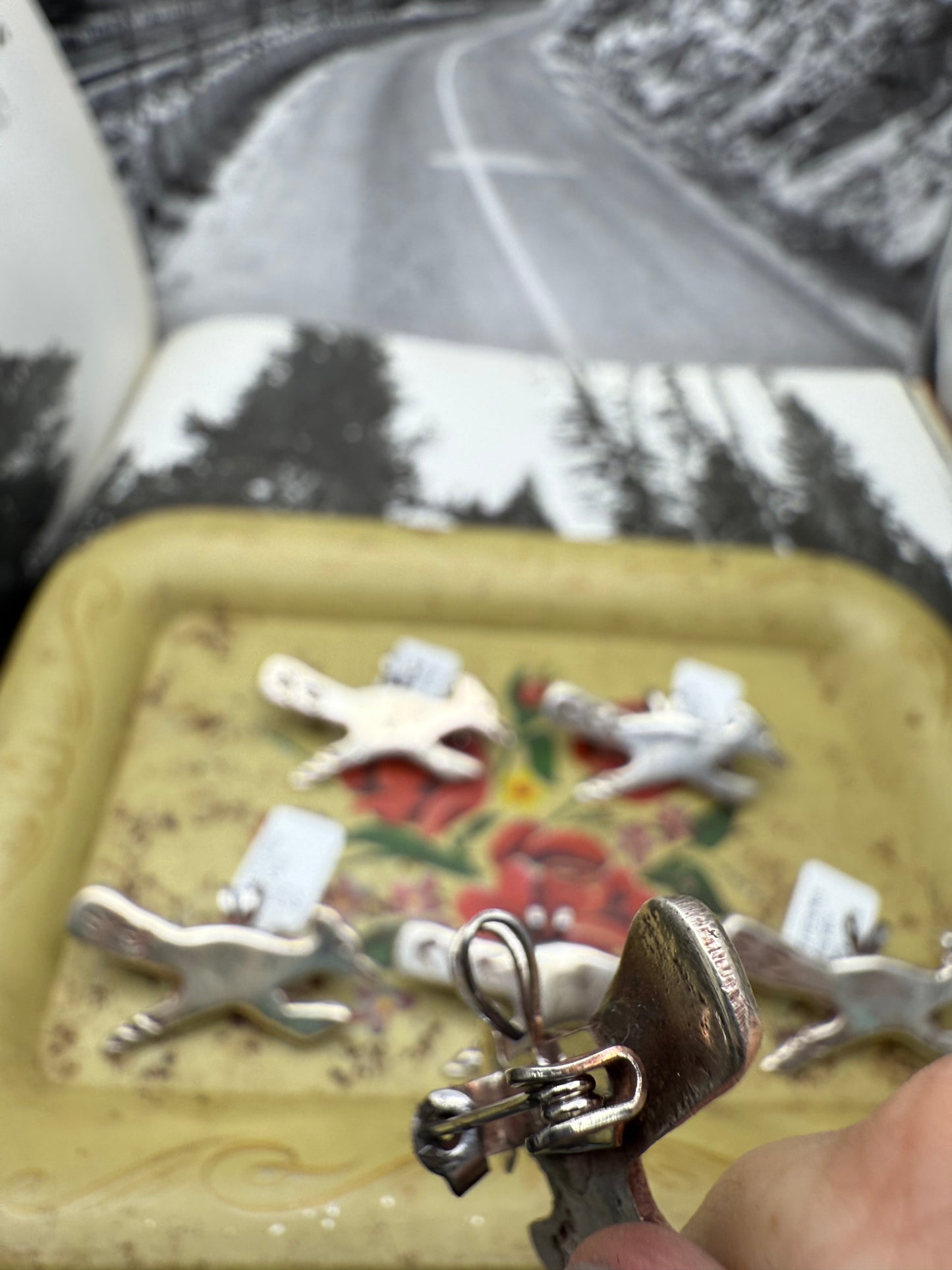 Road Runner Stamped Pin Pendant