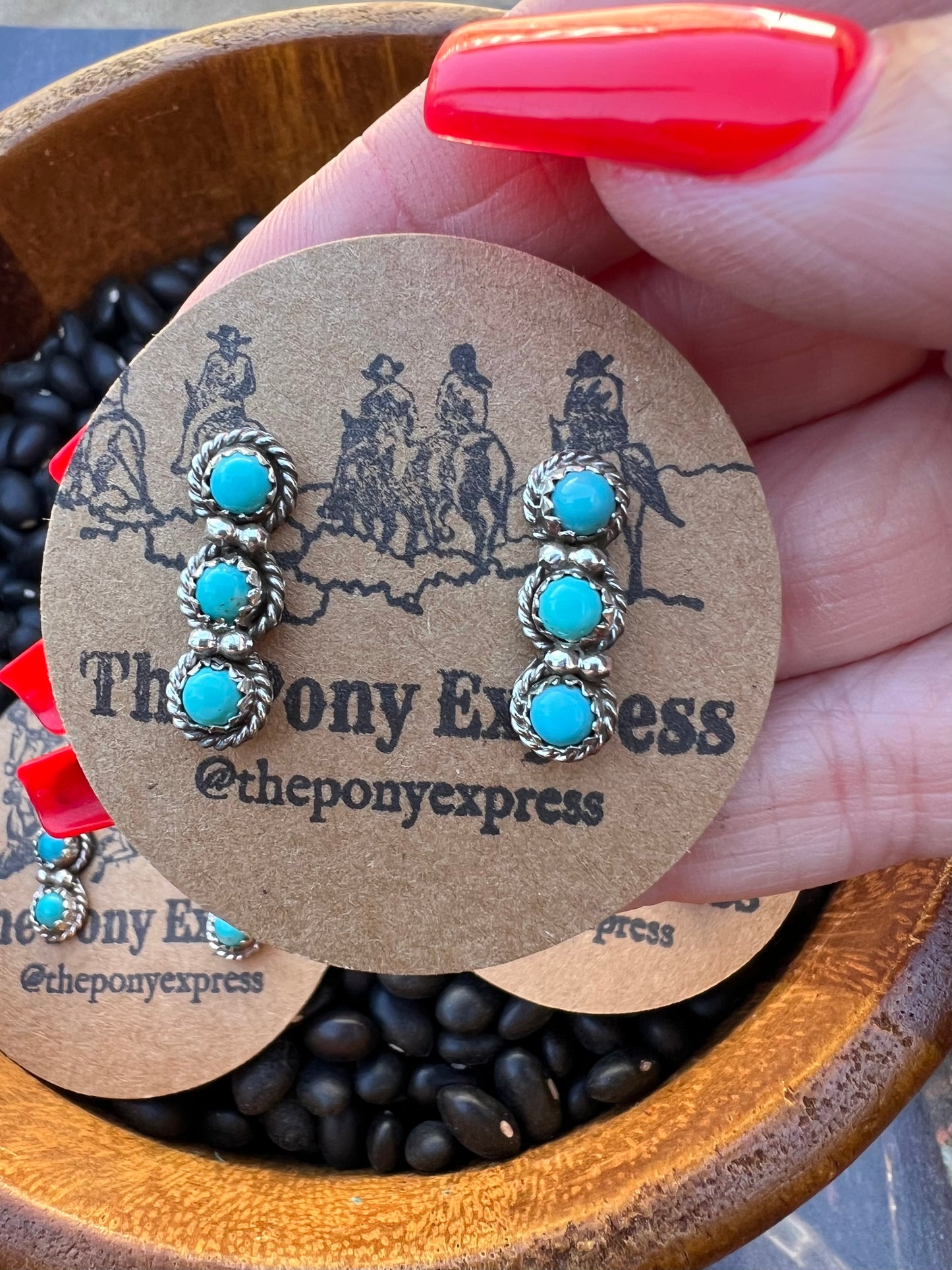 Pea Pod Turquoise Studs